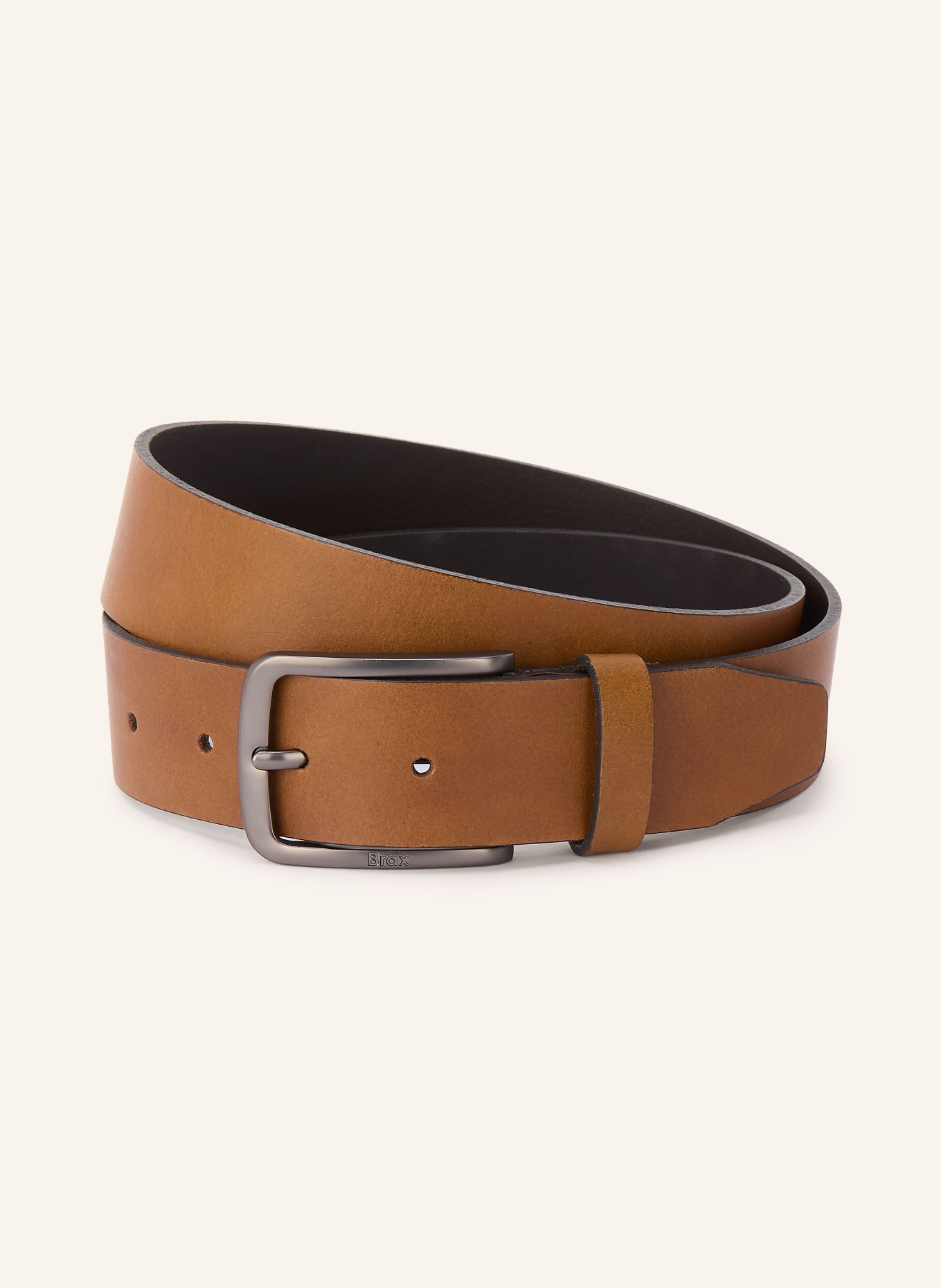 BRAX leather belt: COGNAC / SILVER