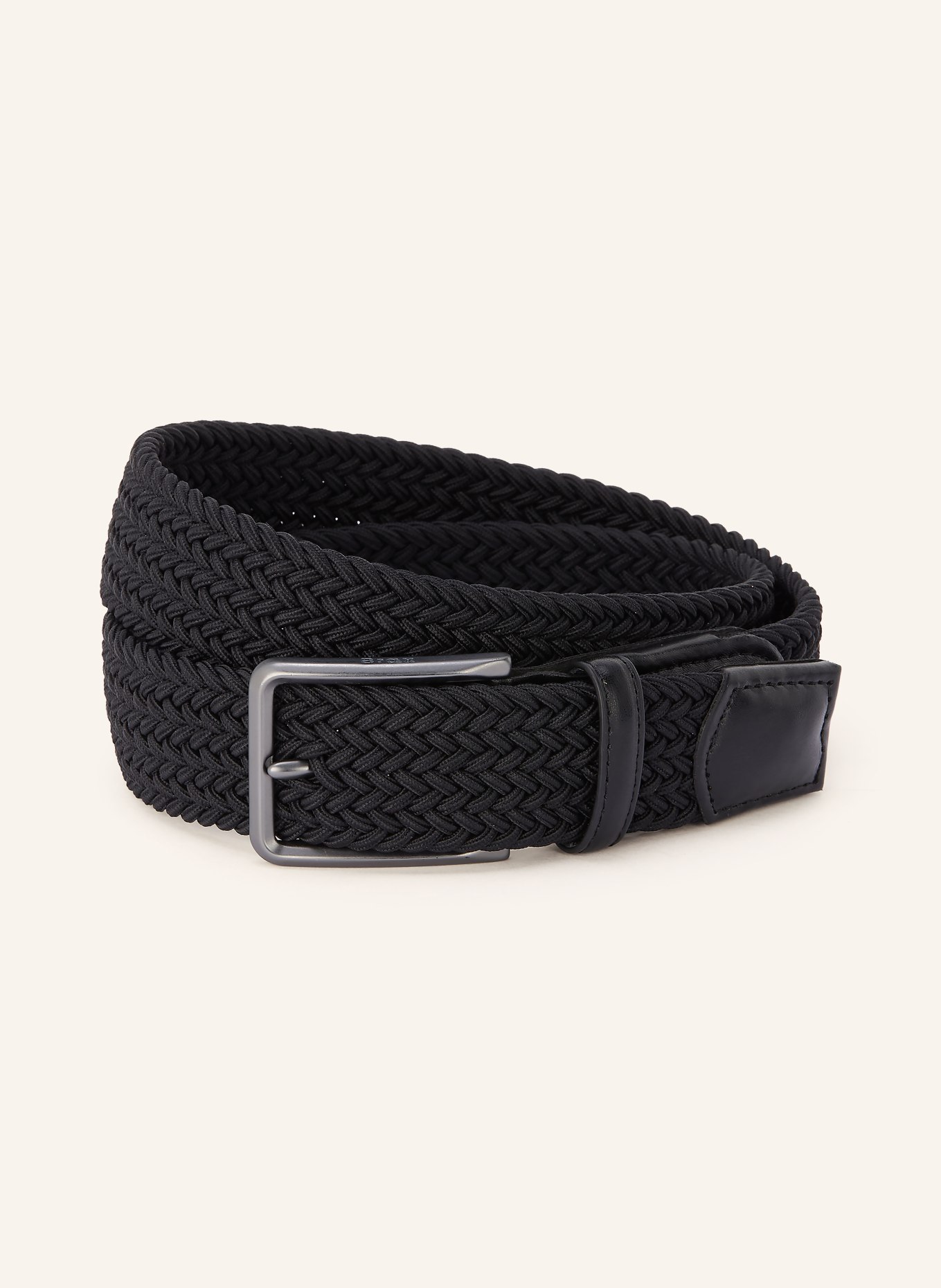 BRAX braided belt: BLACK / SILVER