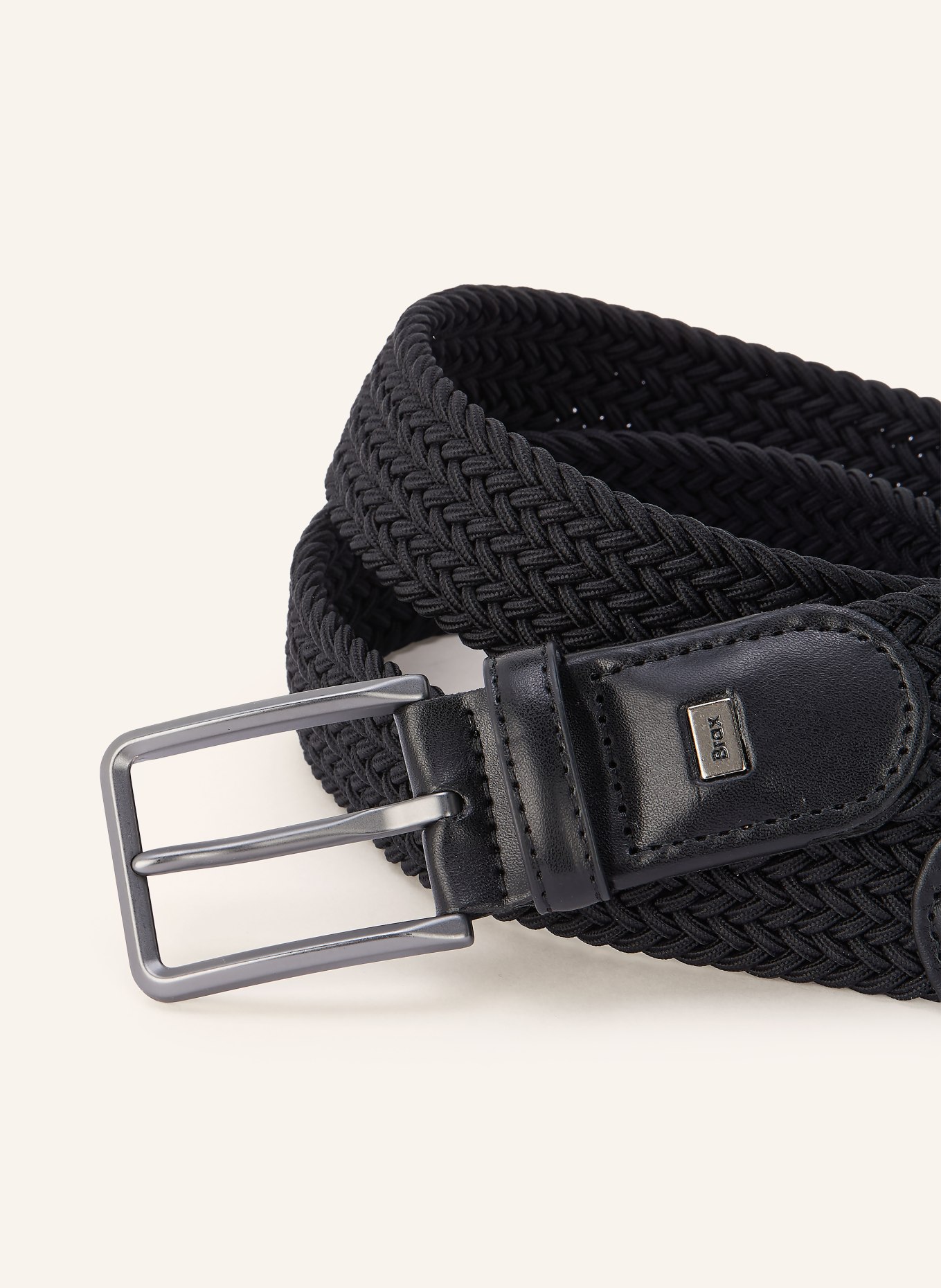 BRAX braided belt: BLACK / SILVER