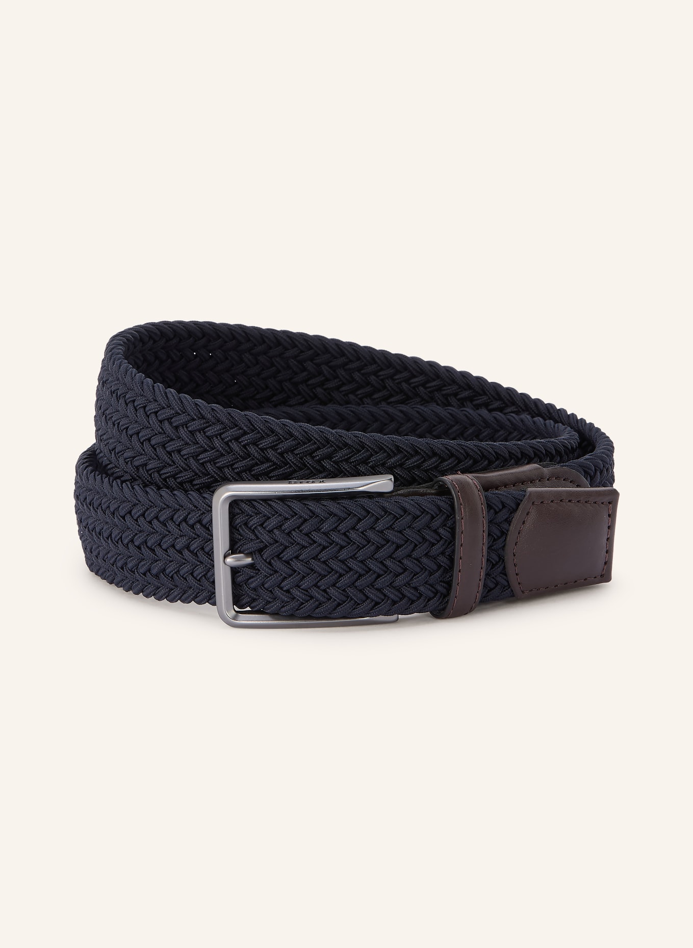 BRAX Flechtgürtel: DUNKELBLAU / SILBER / DUNKELBRAUN