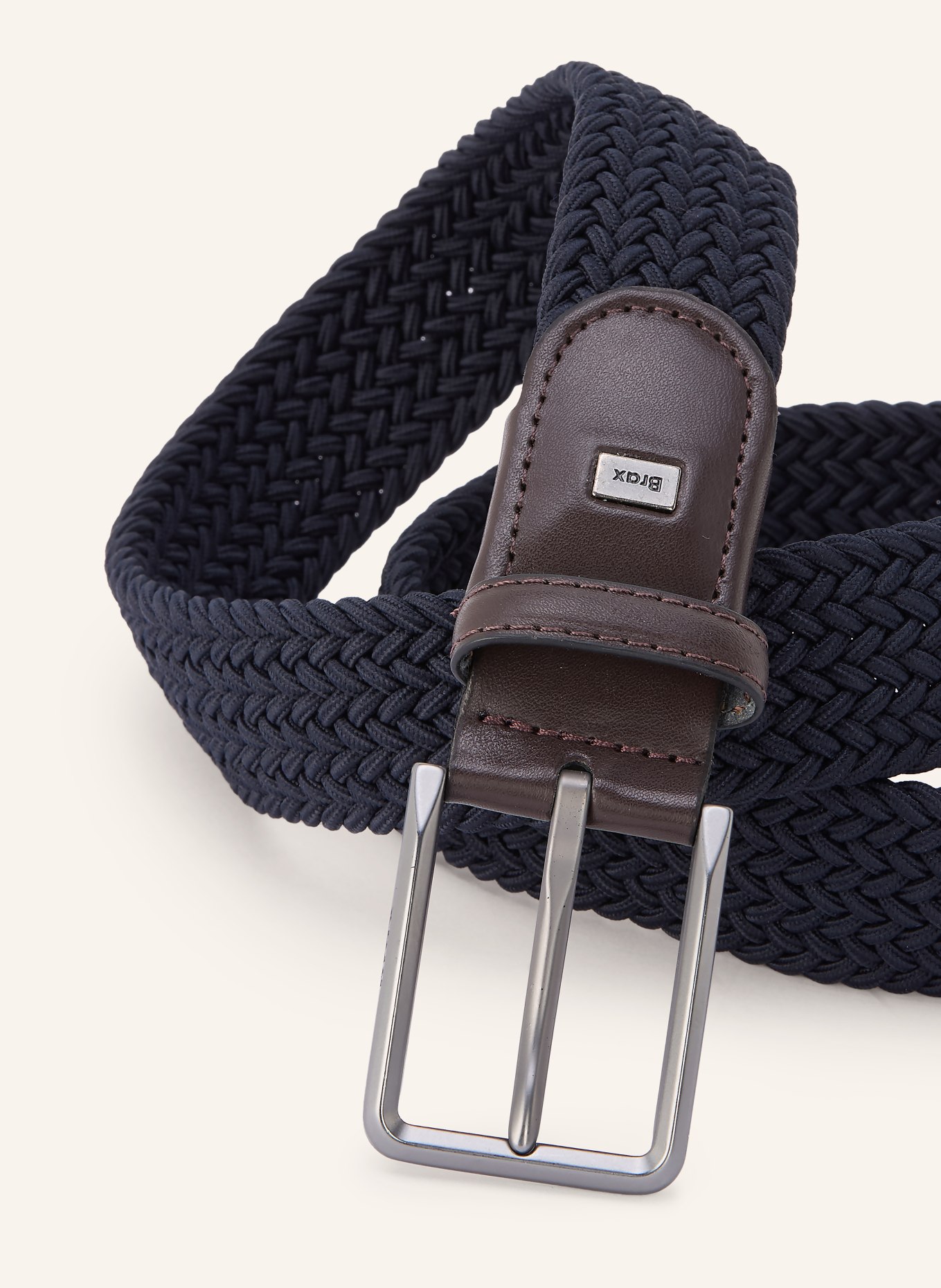 BRAX Flechtgürtel: DUNKELBLAU / SILBER / DUNKELBRAUN