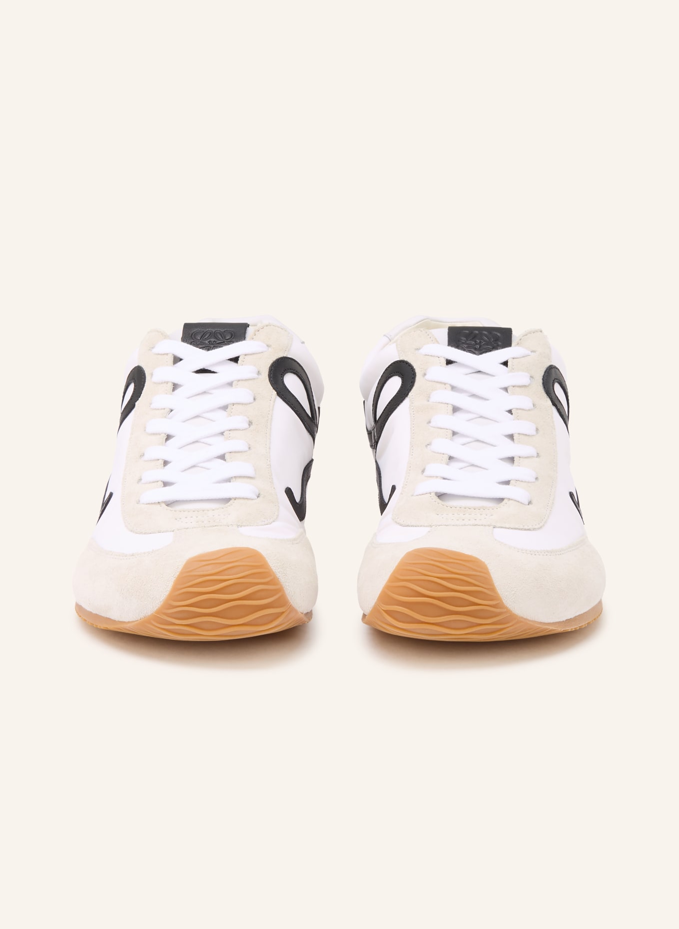LOEWE Sneaker BALLETT RUNNER 2.0: WEISS / HELLGRAU / SCHWARZ
