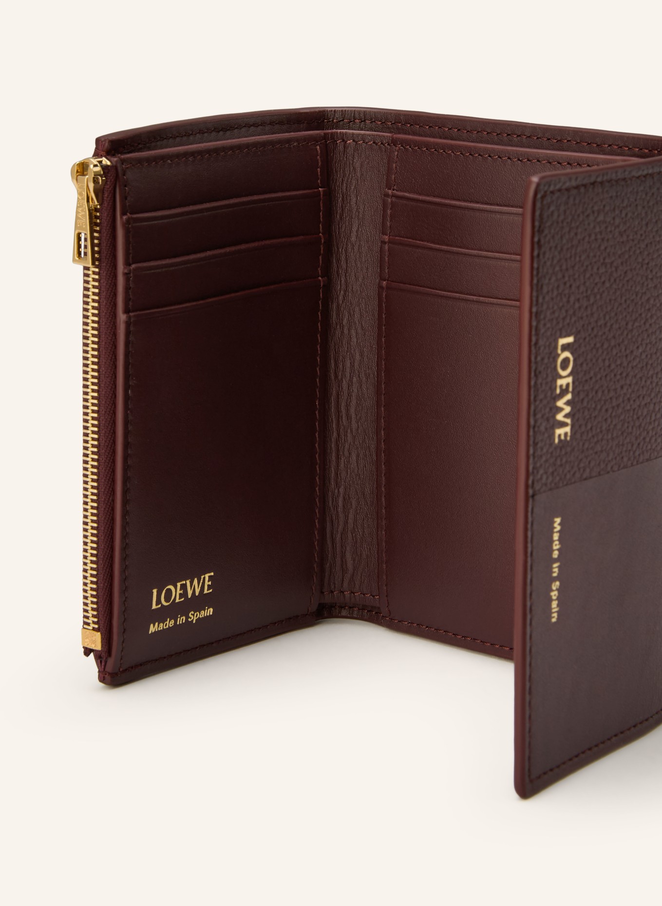 LOEWE Geldbörse DUET SMALL VERTICAL: DUNKELBRAUN