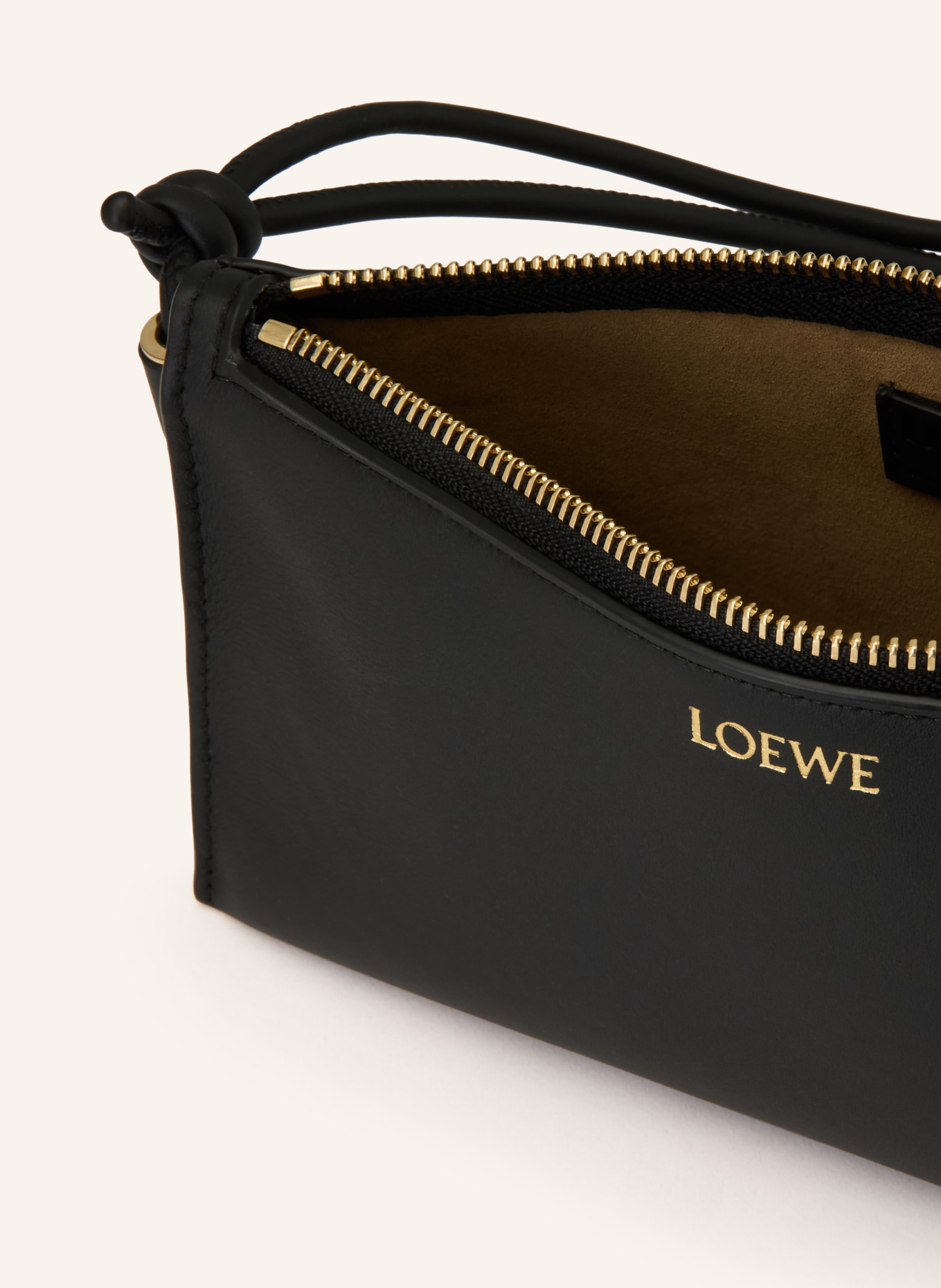 LOEWE Clutch GLIM: SCHWARZ / GOLD