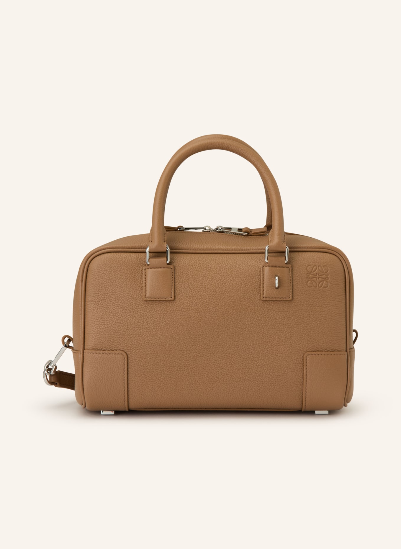 LOEWE Umhängetasche AMAZONA: COGNAC / SILBER