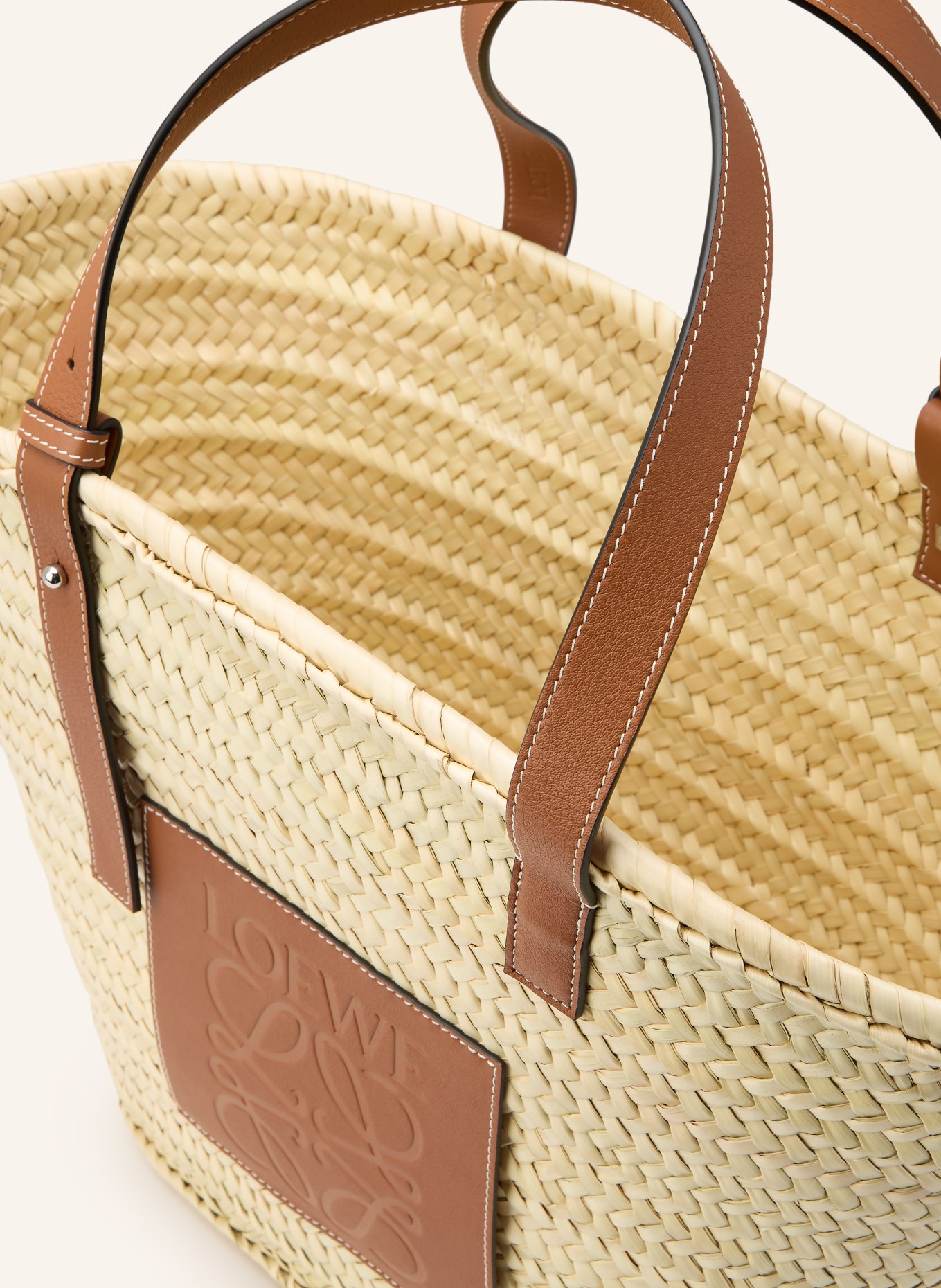 LOEWE Shopper CLASSIC BASKET LARGE: HELLBRAUN / BRAUN
