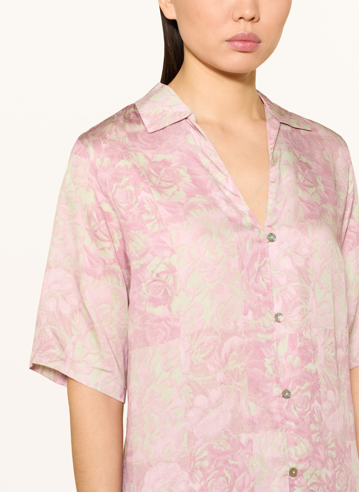 CHANTELLE Lounge-Shirt CHARLIE: ROSÉ / HELLGRÜN