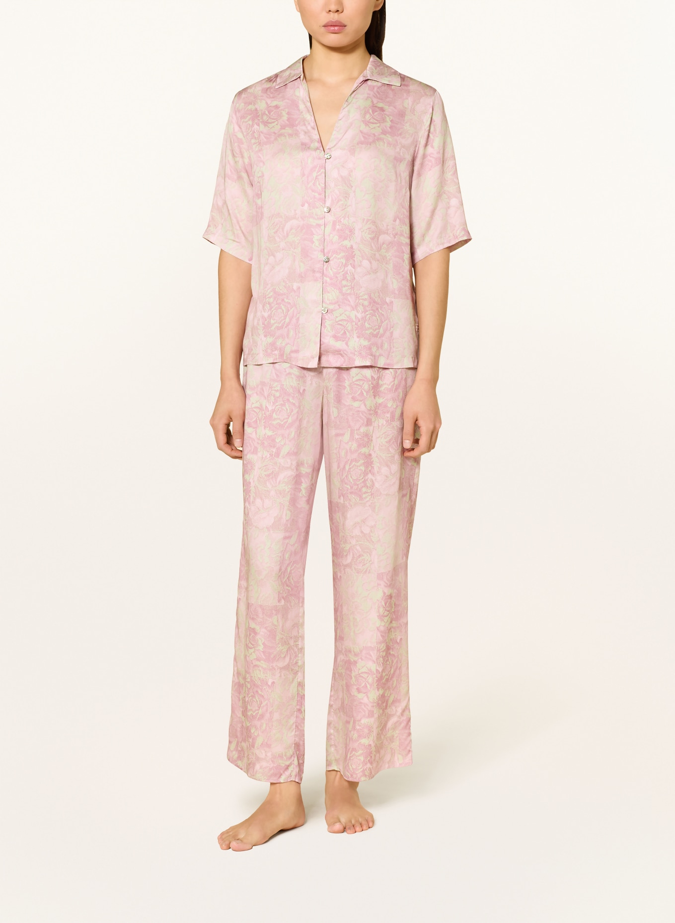 CHANTELLE CHARLIE lounge pants: ROSE / DUSKY PINK / LIGHT GREEN