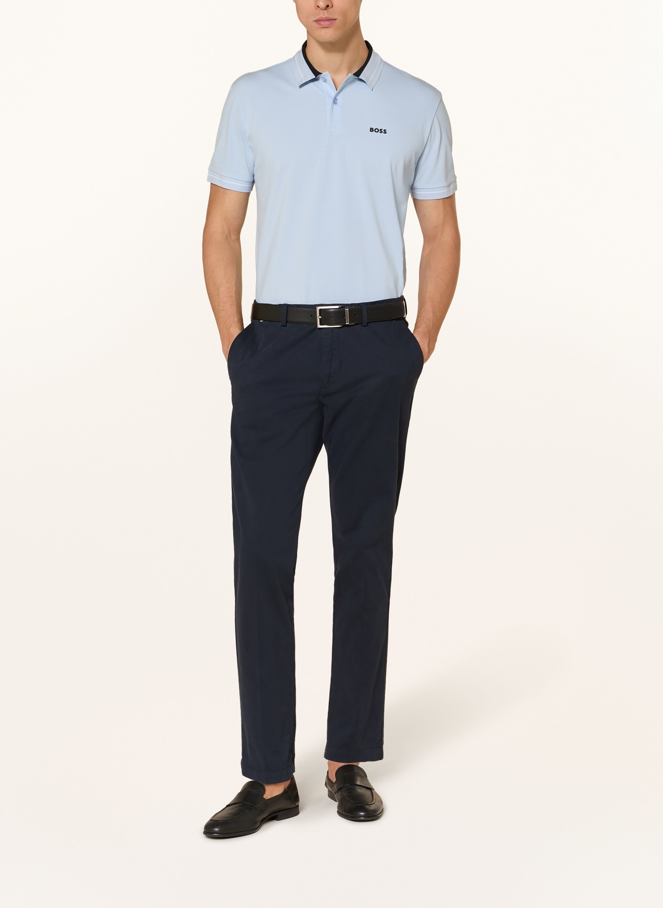 BOSS Piqué poloshirt MEMBER Regular Fit: LICHTBLAUW