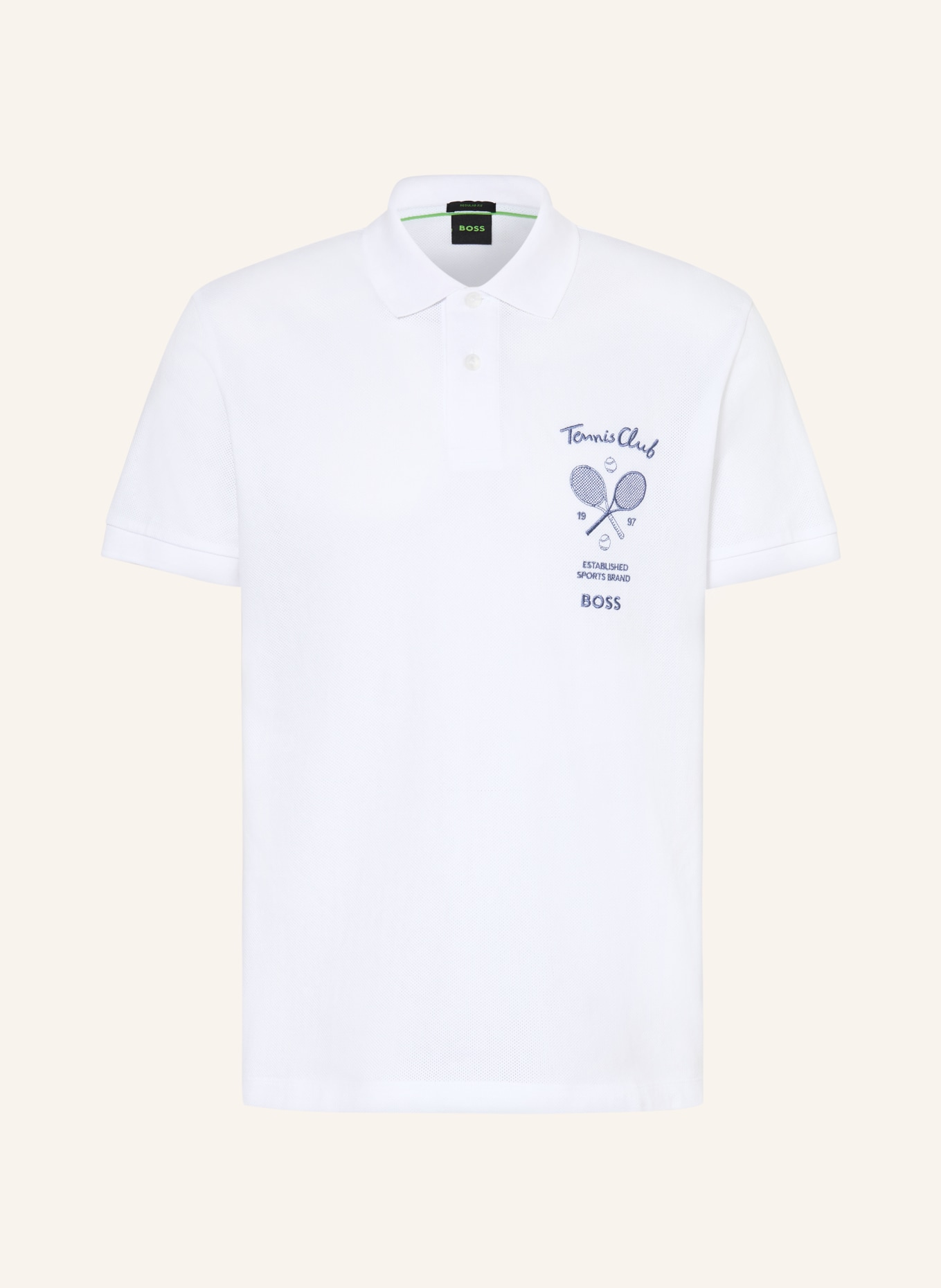 BOSS Mesh-Poloshirt MEMBER: WEISS