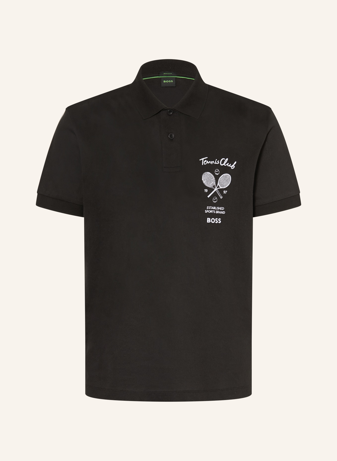 BOSS Mesh-Poloshirt MEMBER: SCHWARZ