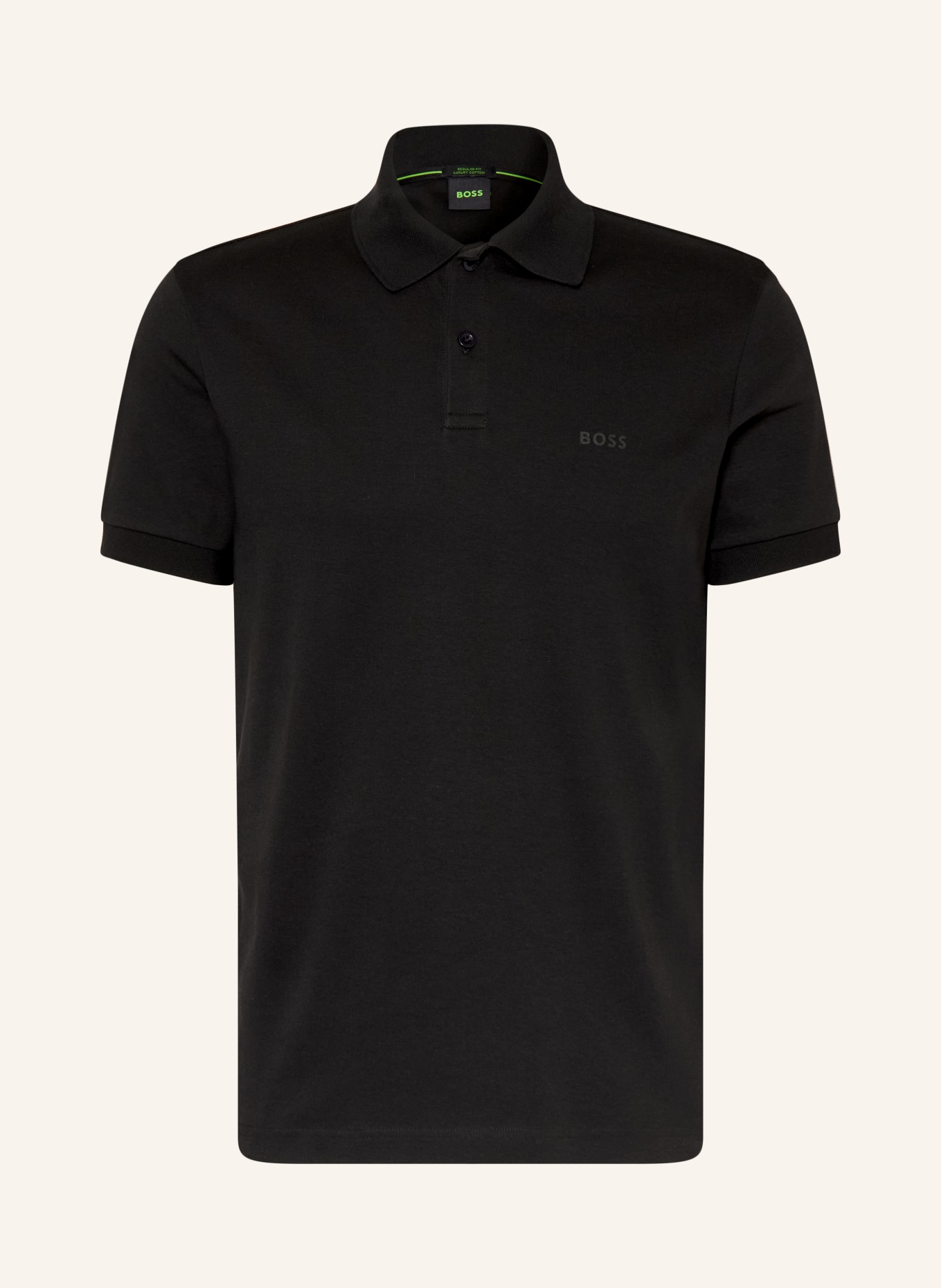 BOSS Jersey-Poloshirt PIO: SCHWARZ