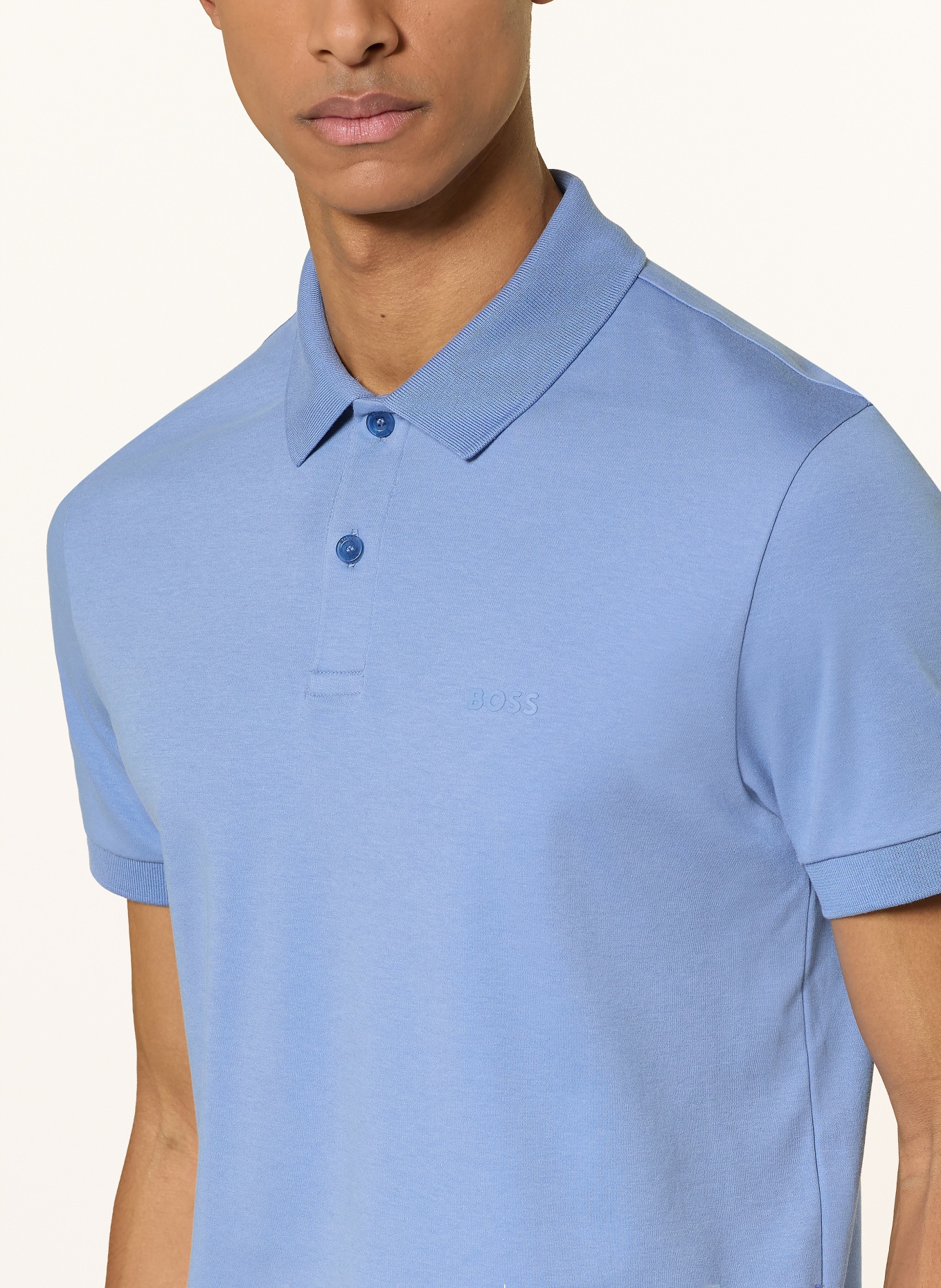 BOSS Jersey-Poloshirt PIO: HELLBLAU