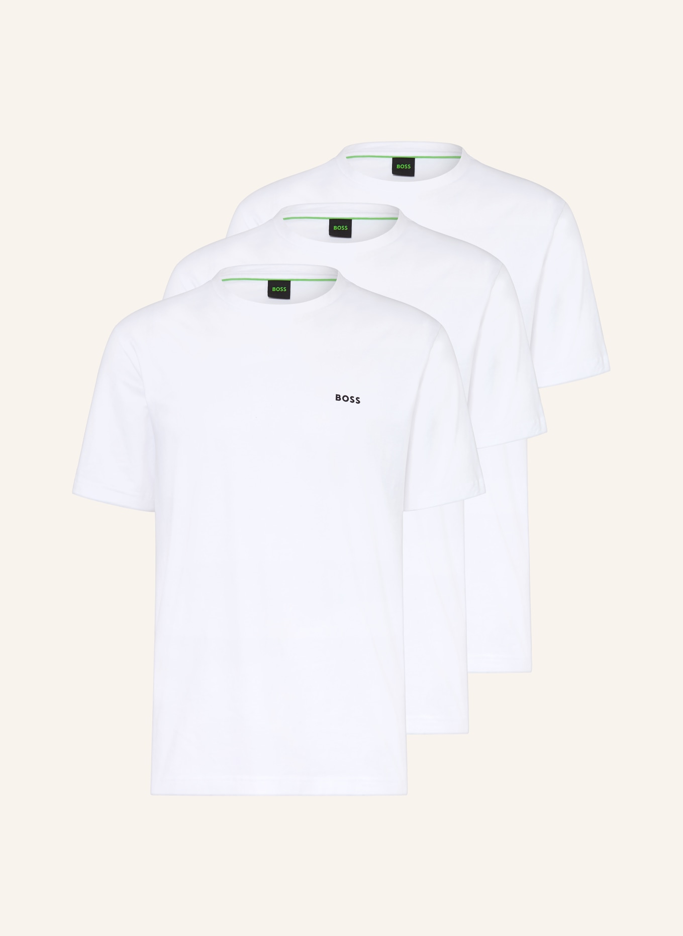 BOSS Lot de 3 t-shirts: BLANC