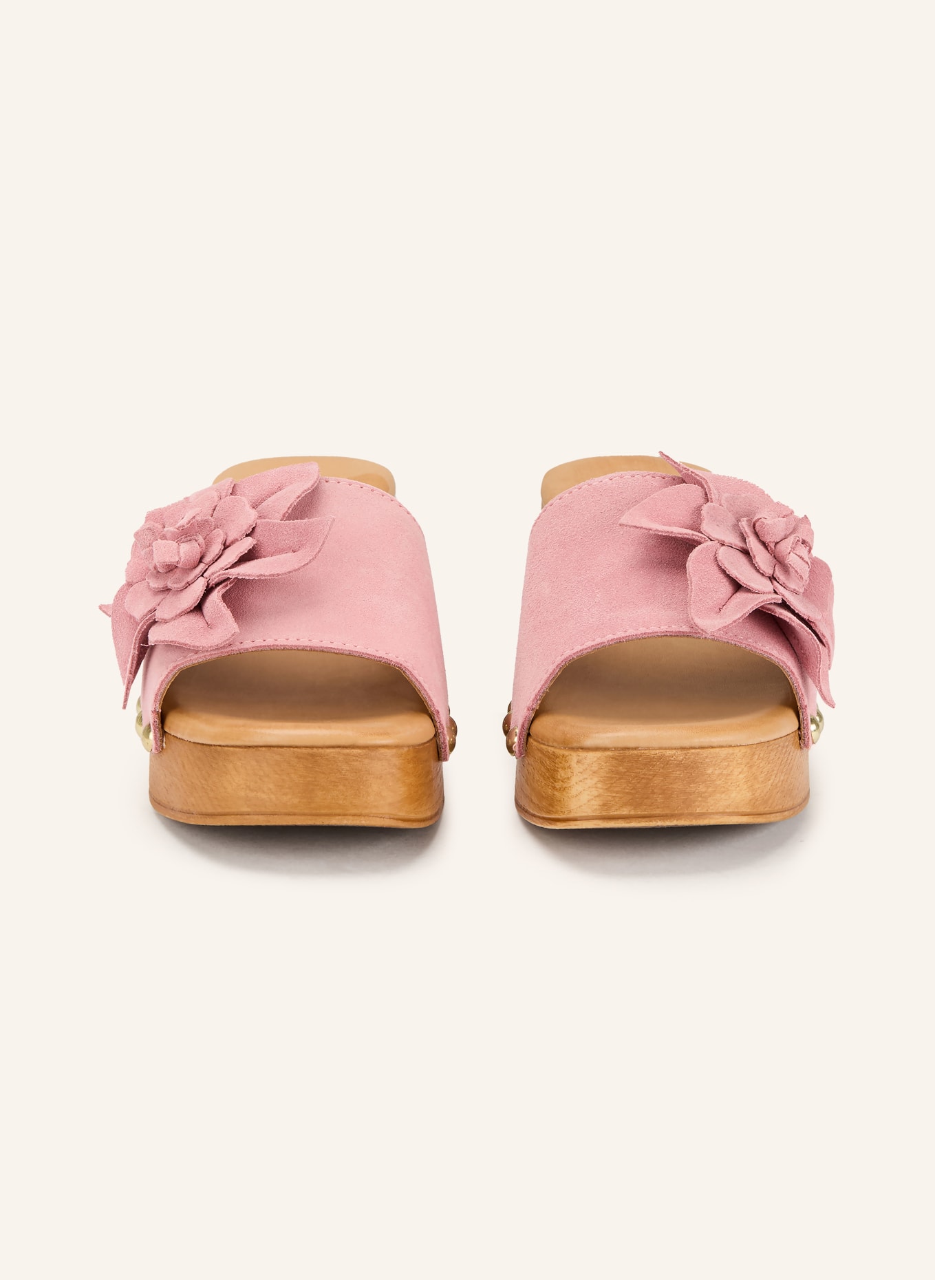 È MIA Platform mules with studs: PINK / GOLD