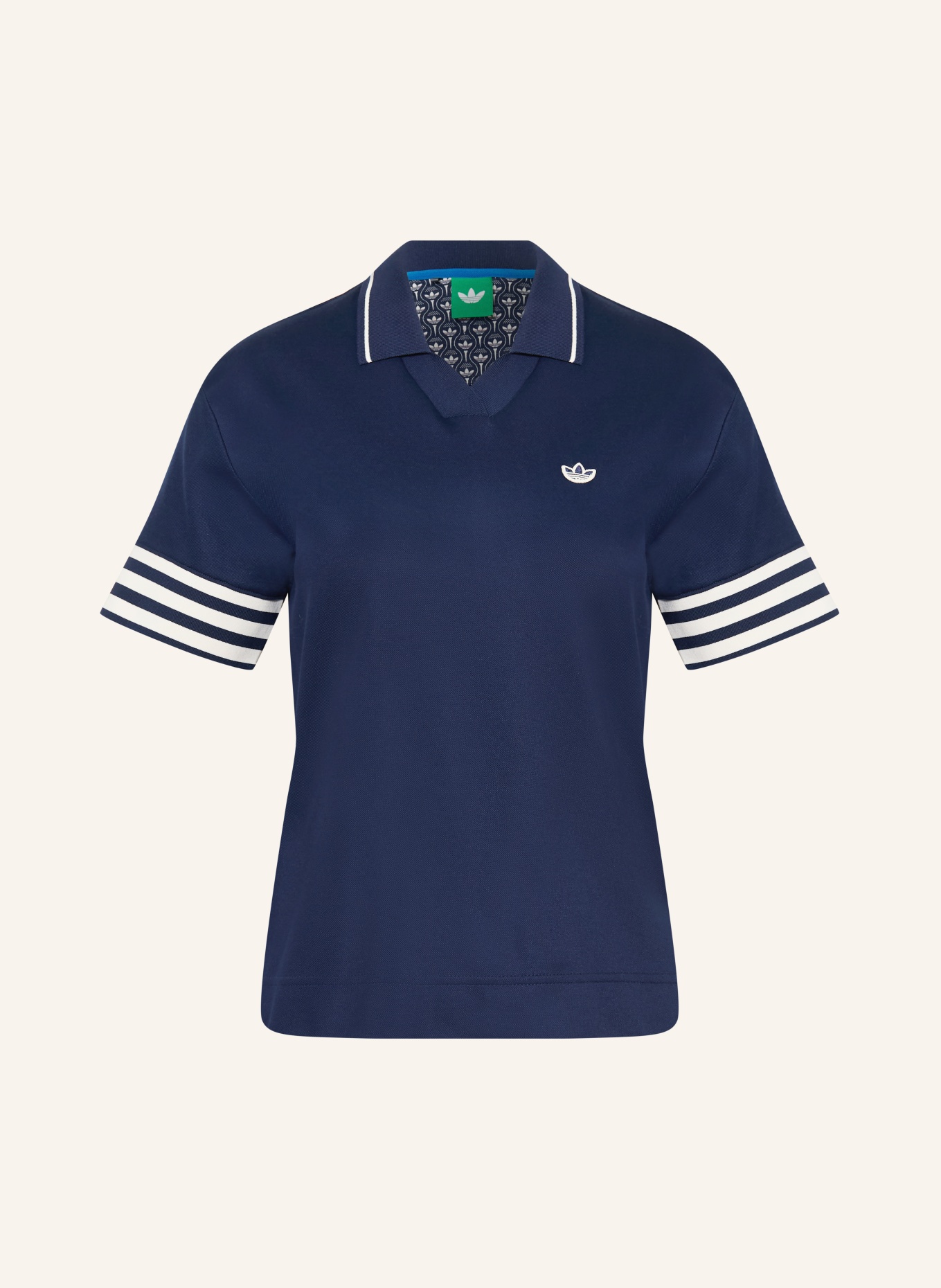 adidas Originals Piqué polokošile ORIGINALS 3-STRIPE: TMAVĚ MODRÁ / BÍLÁ