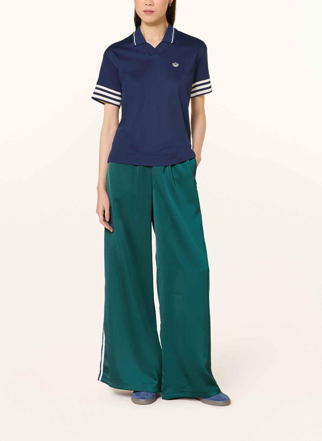 adidas Originals Piqué polokošile ORIGINALS 3-STRIPE: TMAVĚ MODRÁ / BÍLÁ