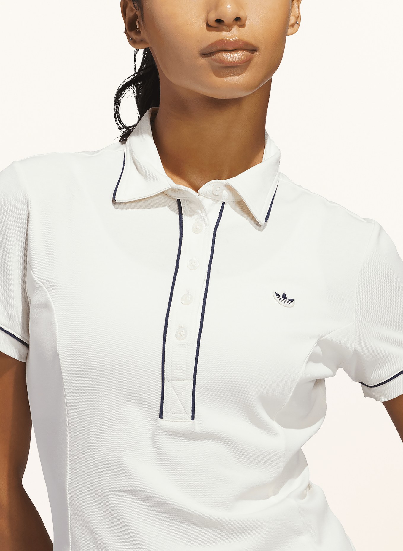 adidas Originals Piqué polo dress ORIGINALS: CREAM / DARK BLUE