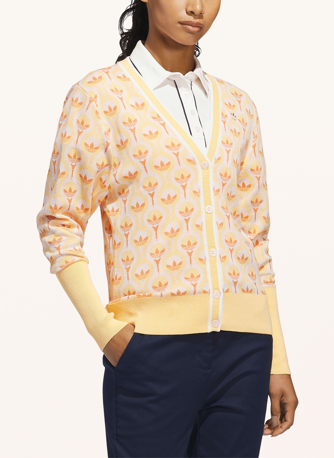 adidas Originals Svetr ORIGINALS ALL OVER: ORANŽOVÁ / TMAVĚ ORANŽOVÁ / BÍLÁ