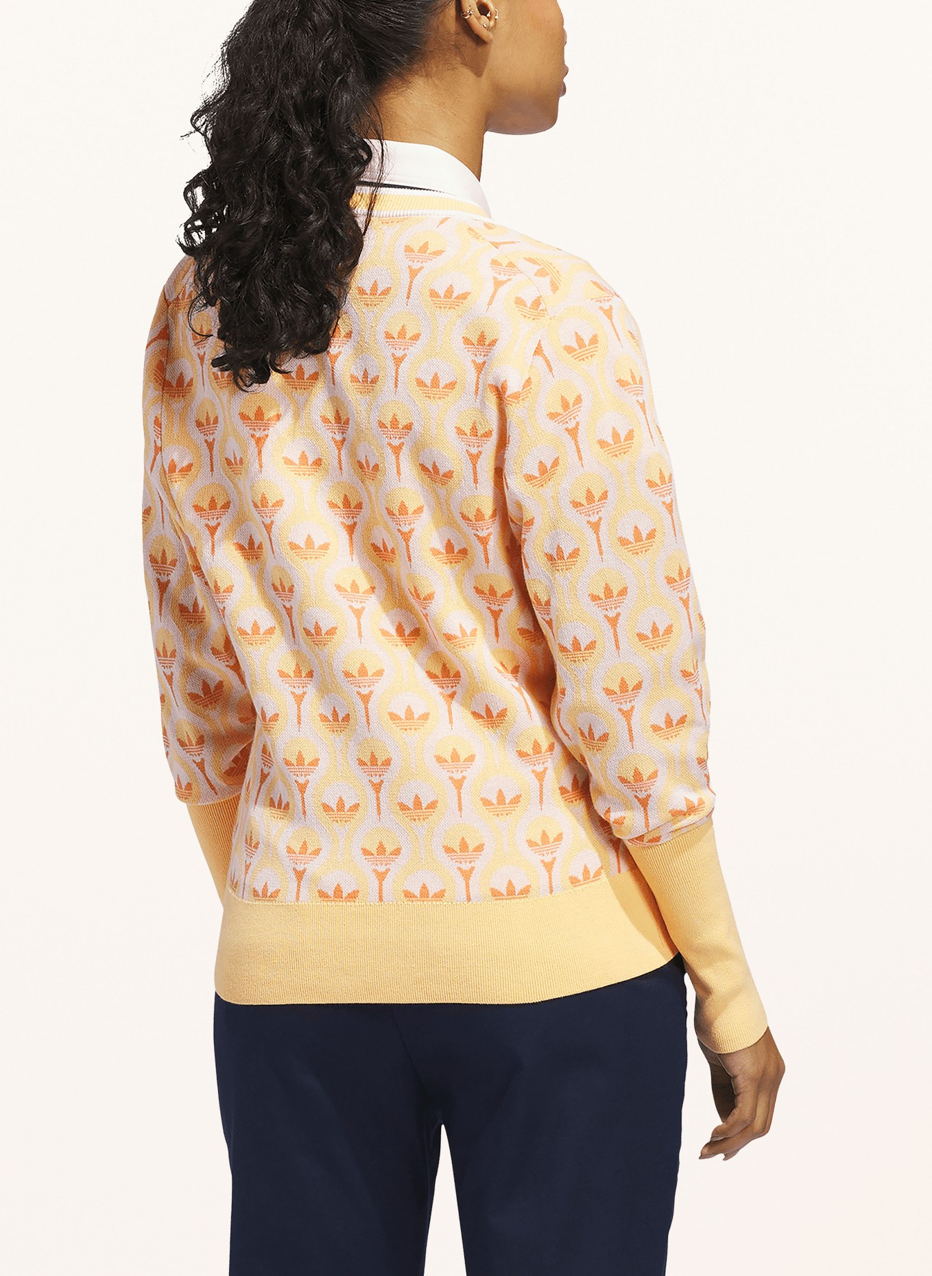 adidas Originals Svetr ORIGINALS ALL OVER: ORANŽOVÁ / TMAVĚ ORANŽOVÁ / BÍLÁ