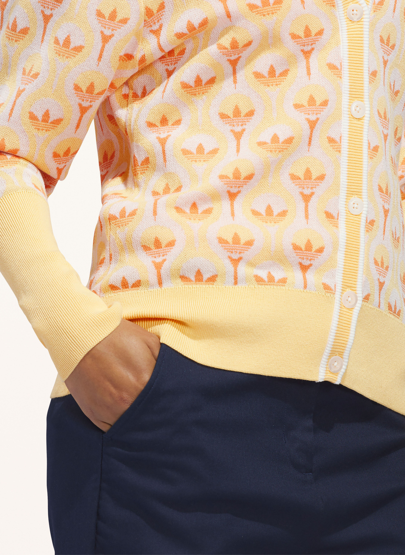 adidas Originals Svetr ORIGINALS ALL OVER: ORANŽOVÁ / TMAVĚ ORANŽOVÁ / BÍLÁ