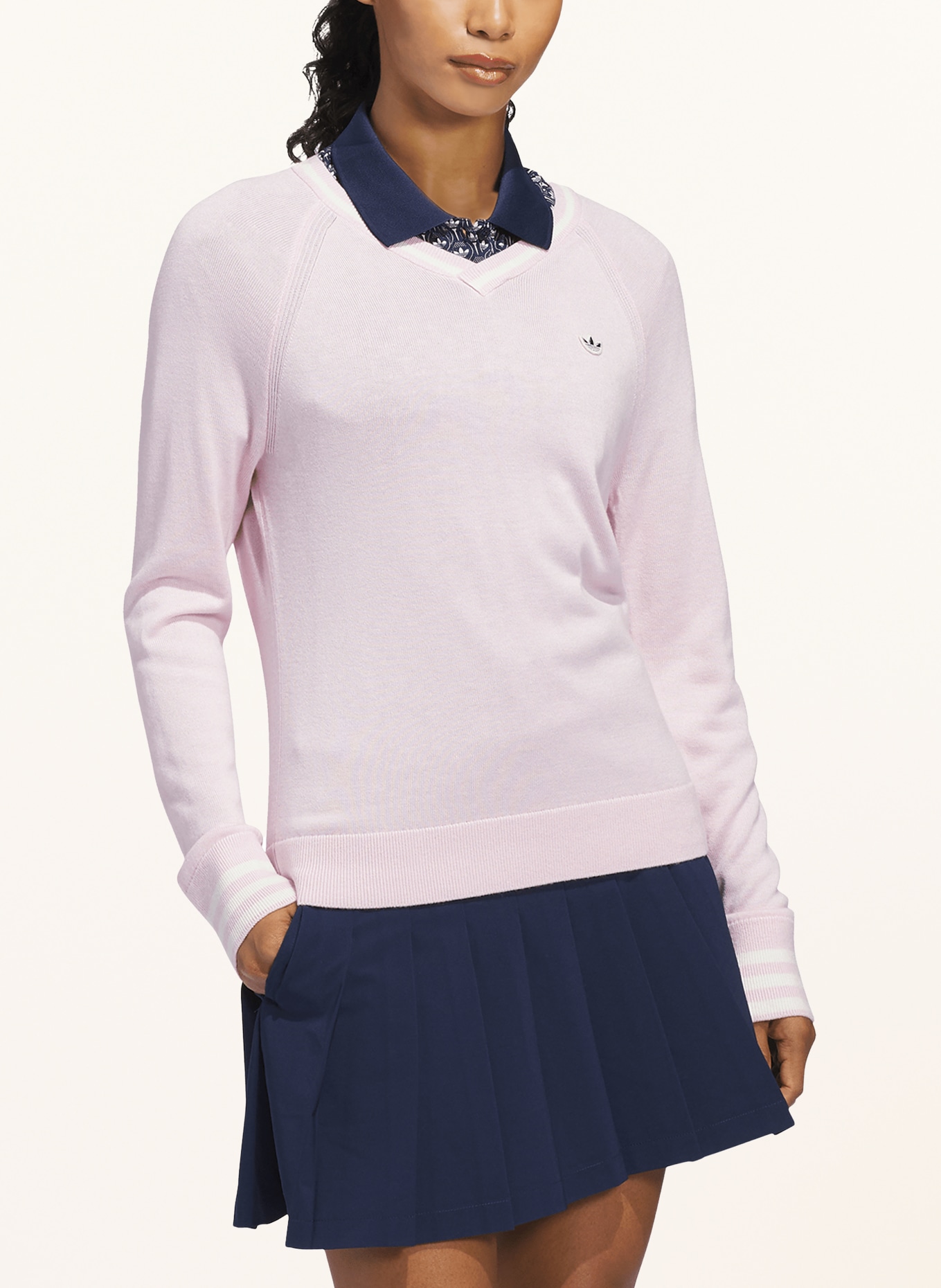 adidas Originals pull-over: ROSE FUCHSIA / BLANC