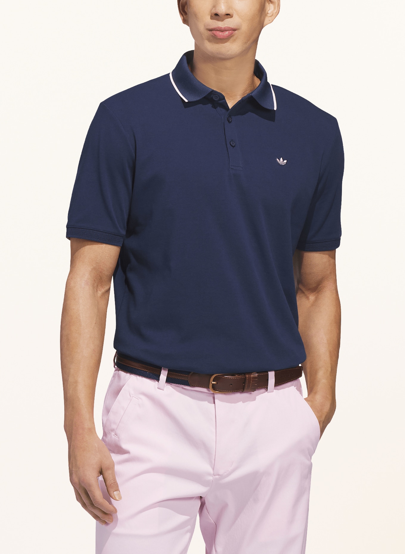 adidas Originals Piqué-Poloshirt: DUNKELBLAU / WEISS