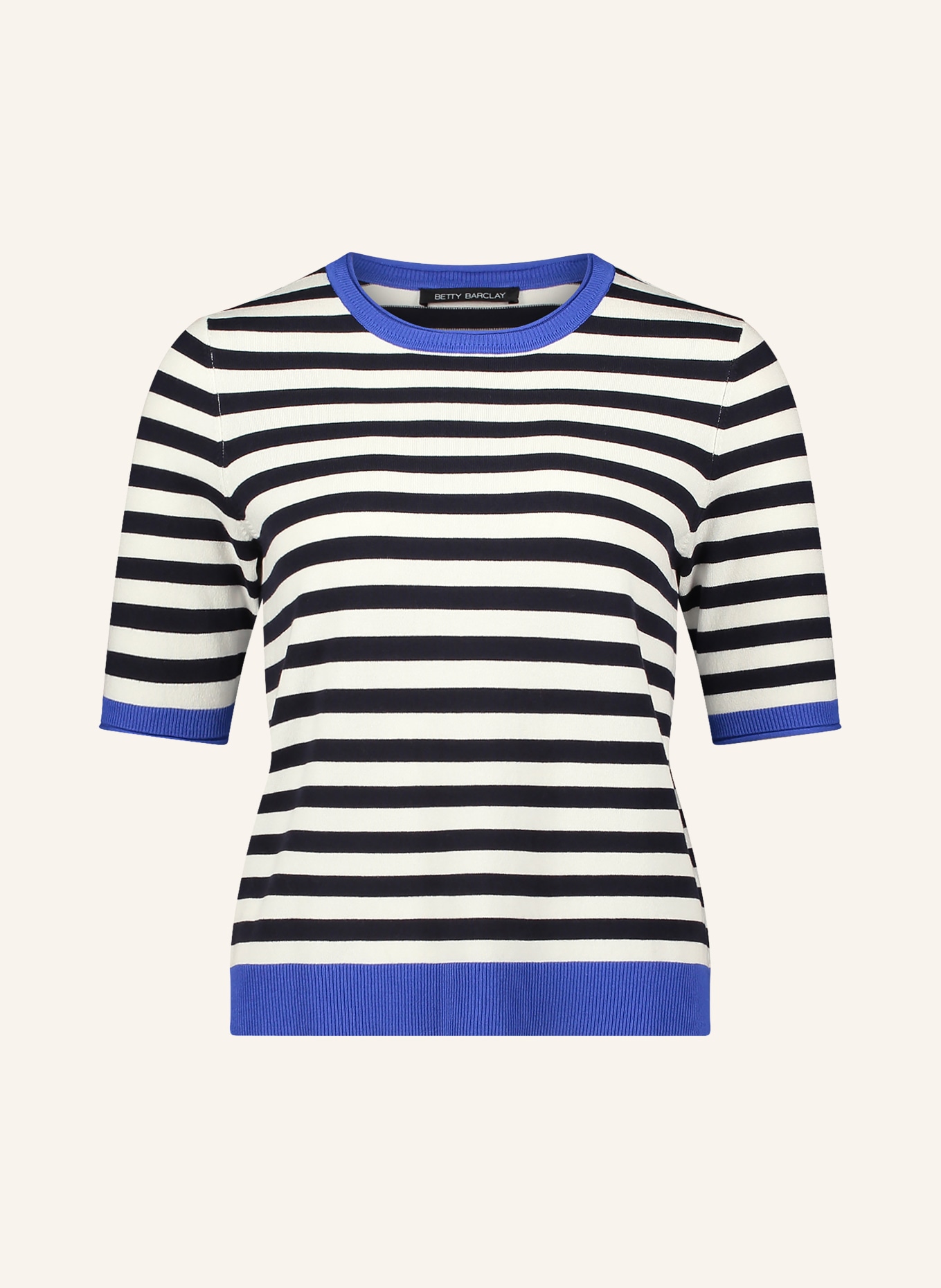 Betty Barclay Strickshirt: DUNKELBLAU / BLAU / WEISS