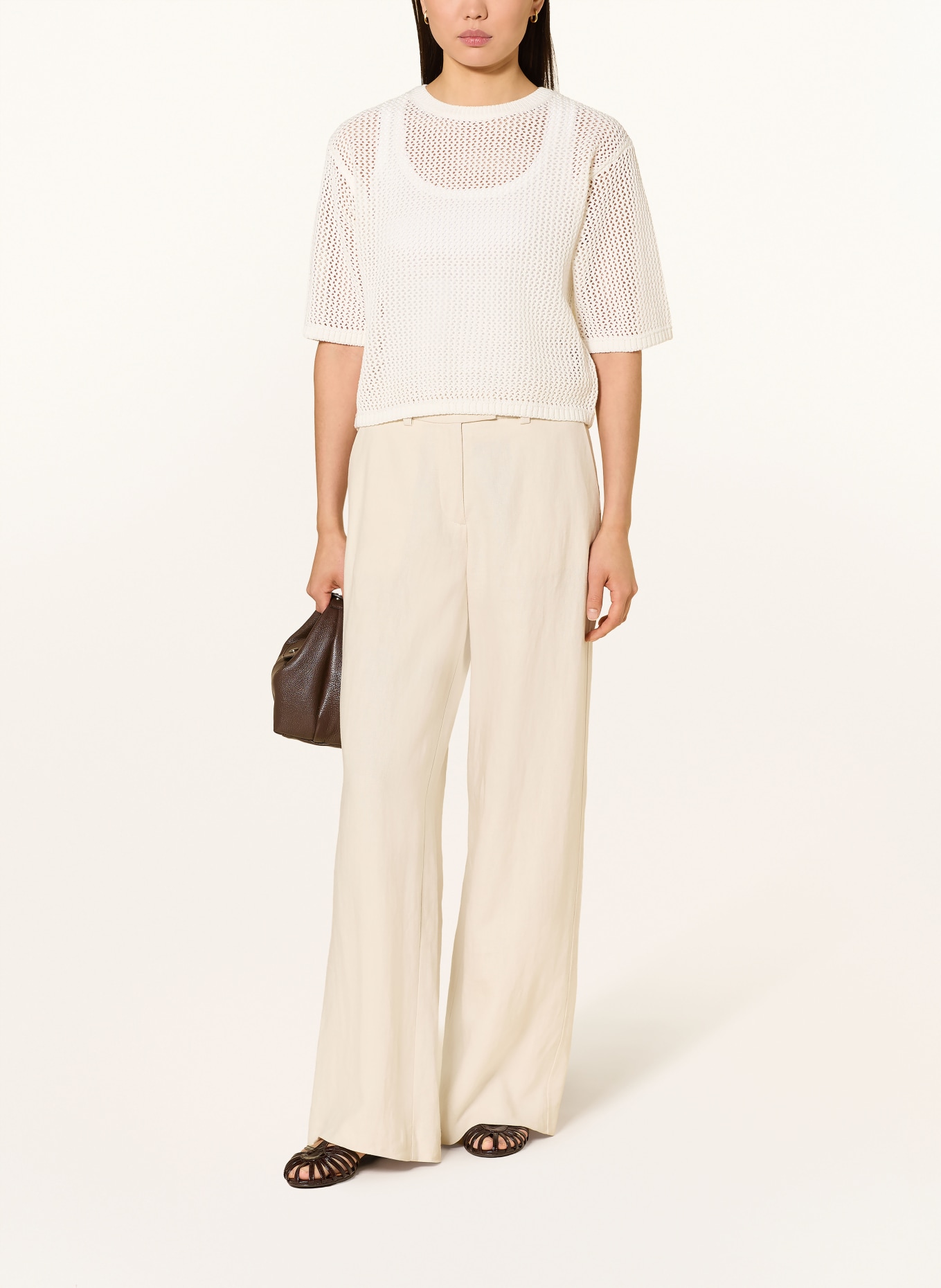 BETTY&CO pletené tričko: KRÉMOVÁ