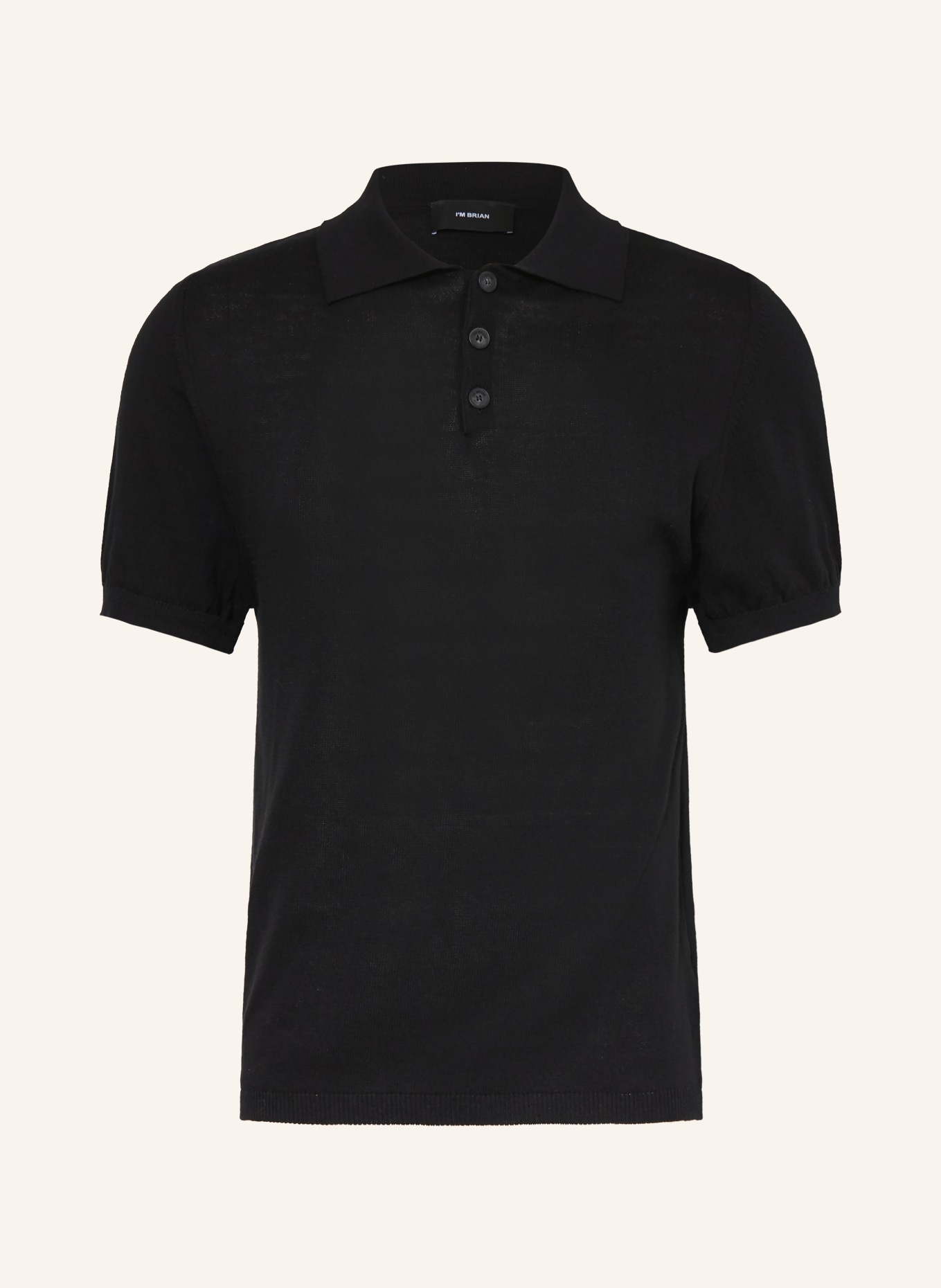 I'M BRIAN knitted polo shirt: BLACK