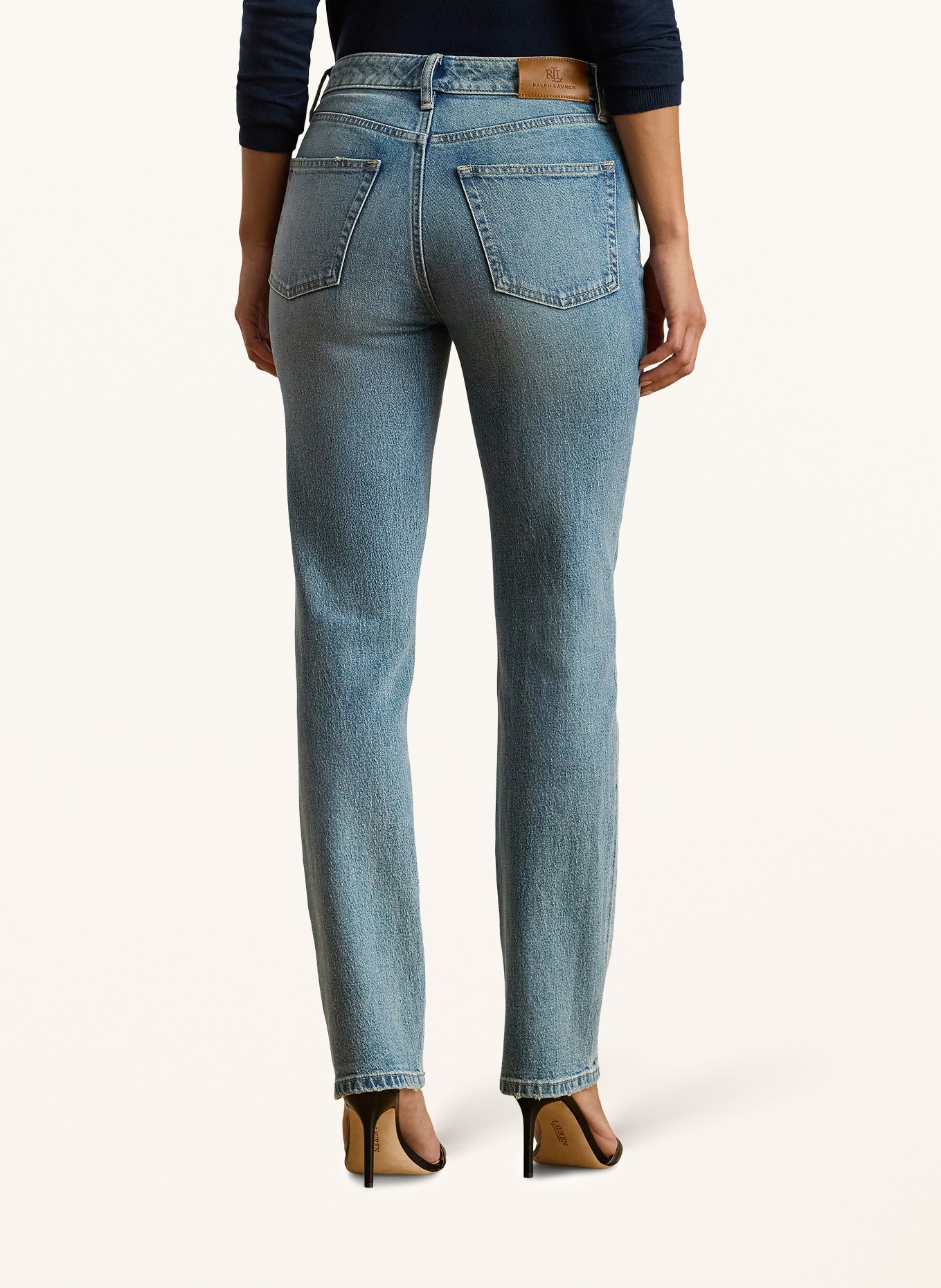 LAUREN RALPH LAUREN Rovné džíny: 001 ODWIN WASH