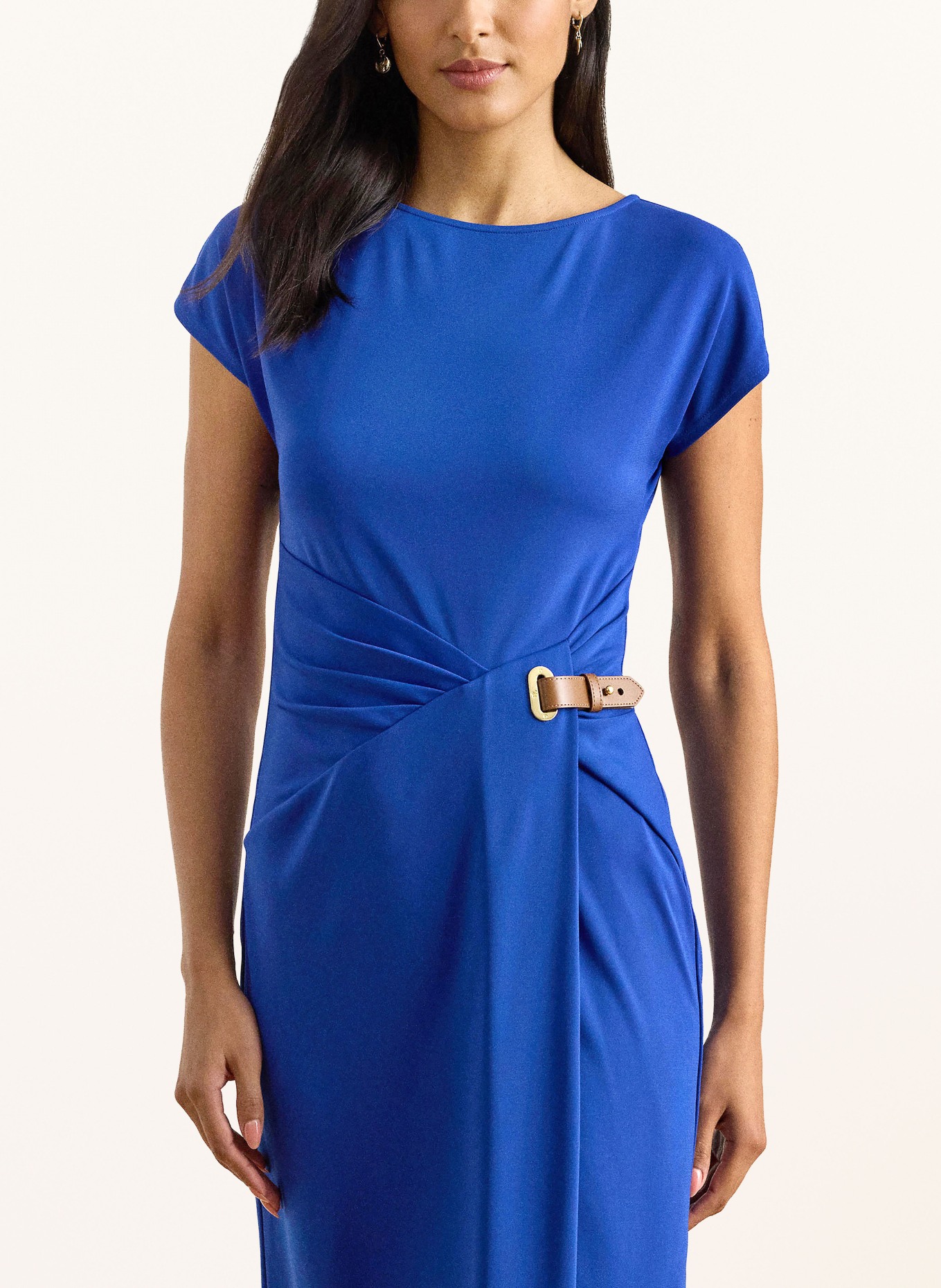 LAUREN RALPH LAUREN jerseyové šaty: MODRÁ