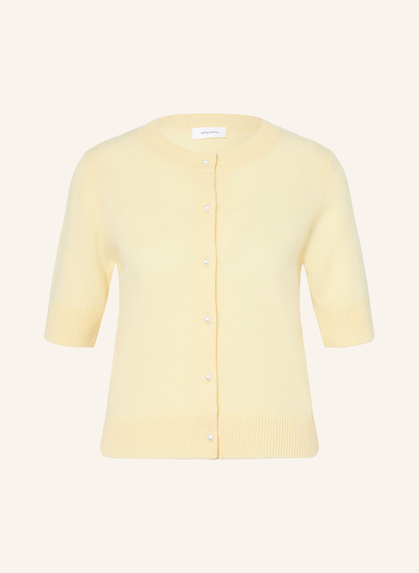 darling harbour Cardigan with cashmere and 3/4 sleeves: VANILLA