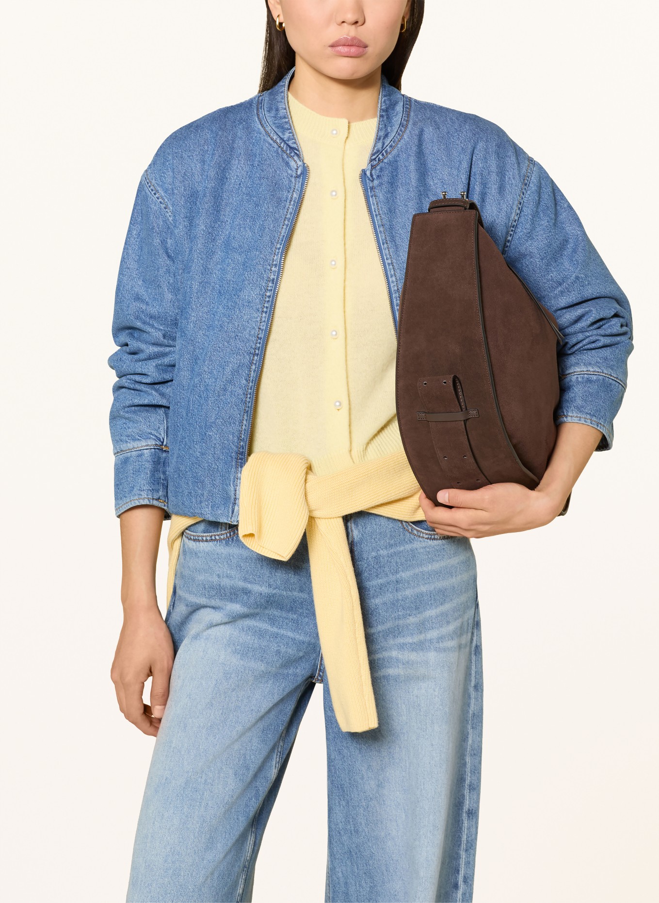 darling harbour Cardigan with cashmere and 3/4 sleeves: VANILLA