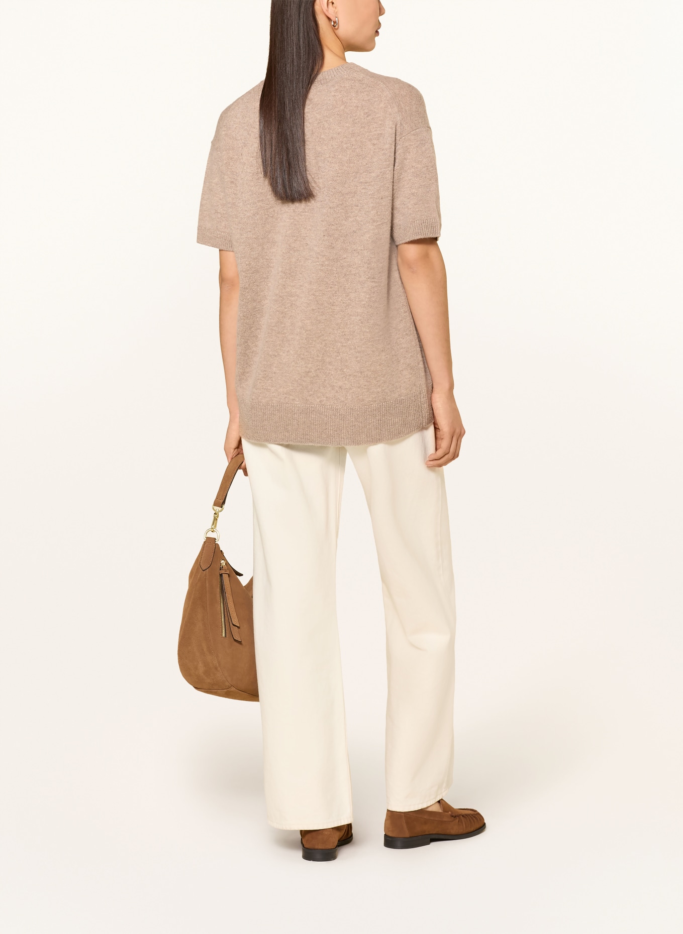 darling harbour Knitted shirt with cashmere: GREIGE MELANGE