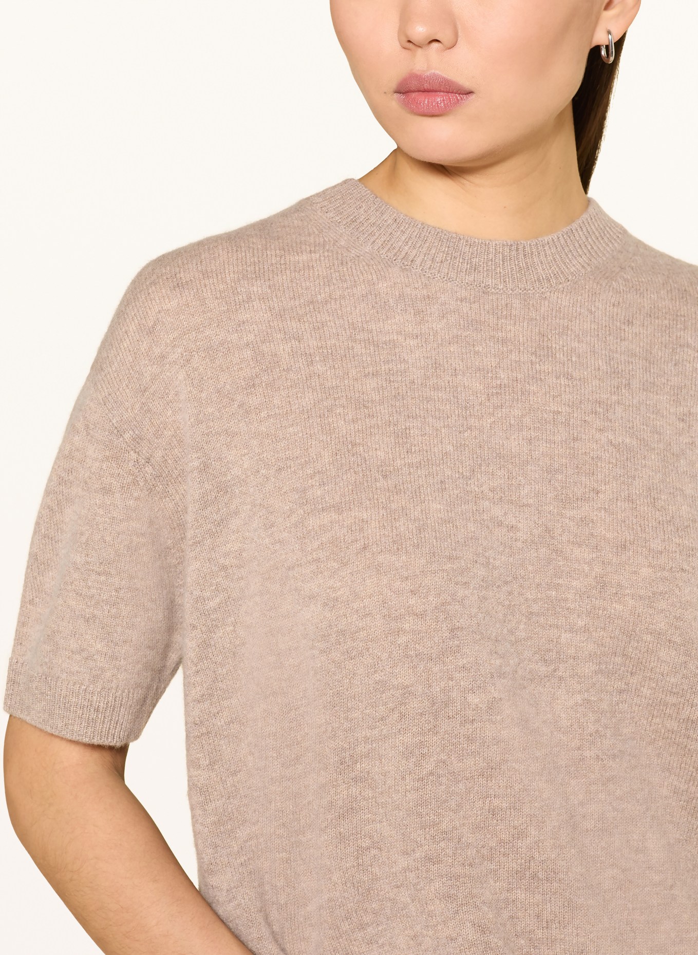 darling harbour Knitted shirt with cashmere: GREIGE MELANGE