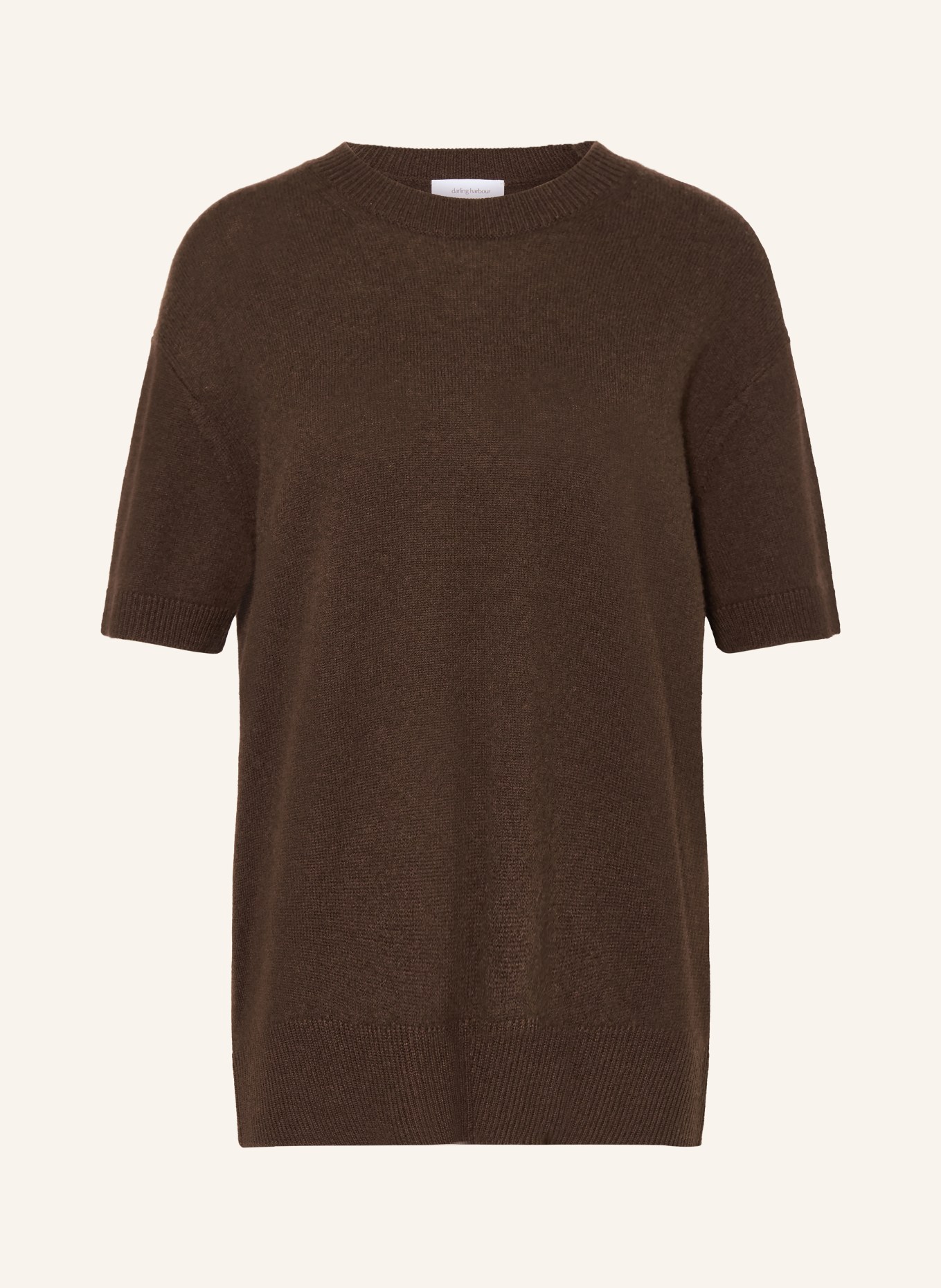 darling harbour Knitted shirt with cashmere: DARK BROWN