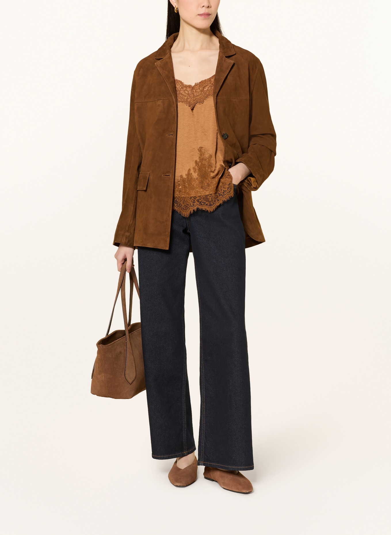 darling harbour Lederblazer: TOBACCO