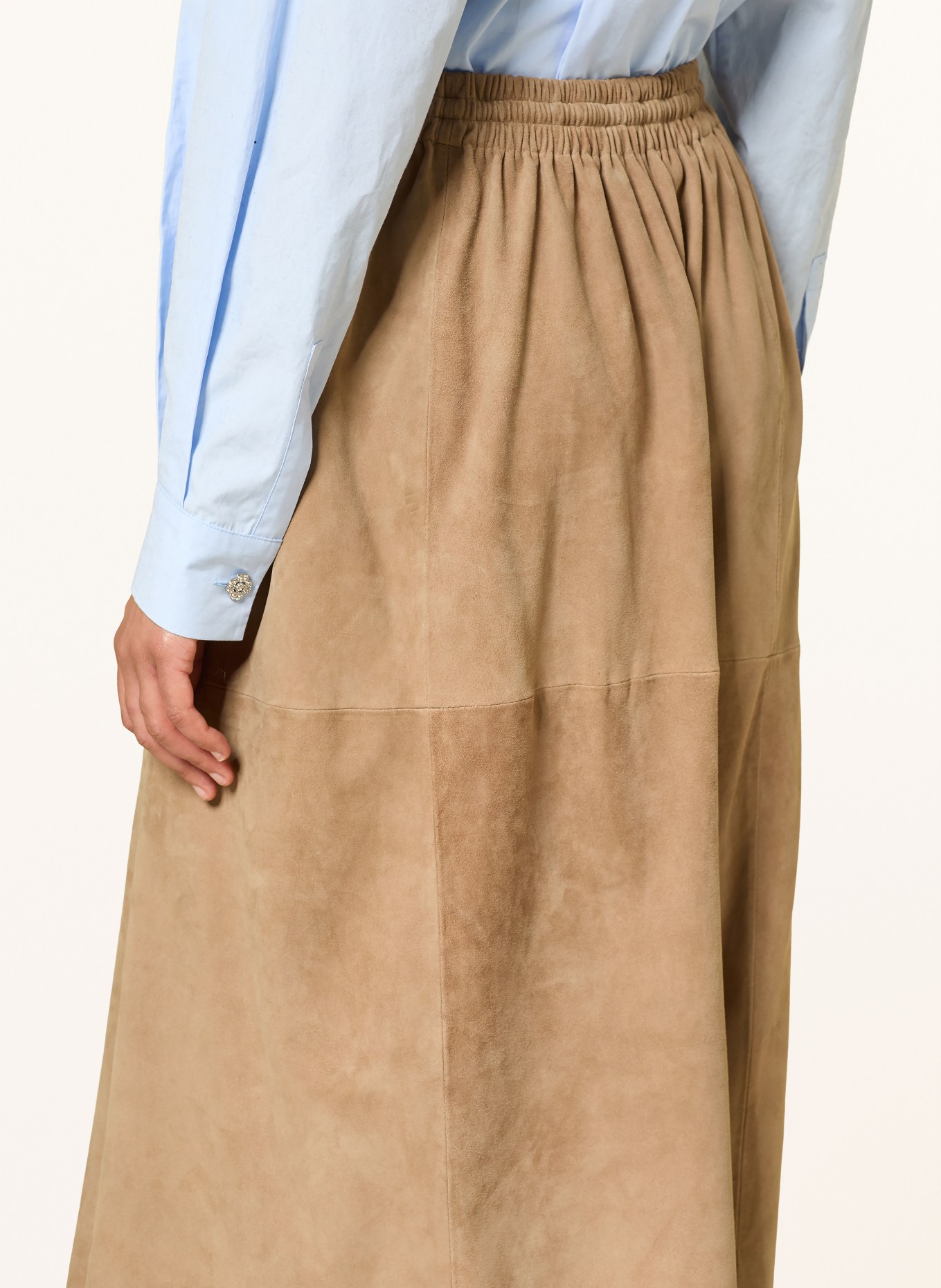 MRS & HUGS Lederrock: TAUPE