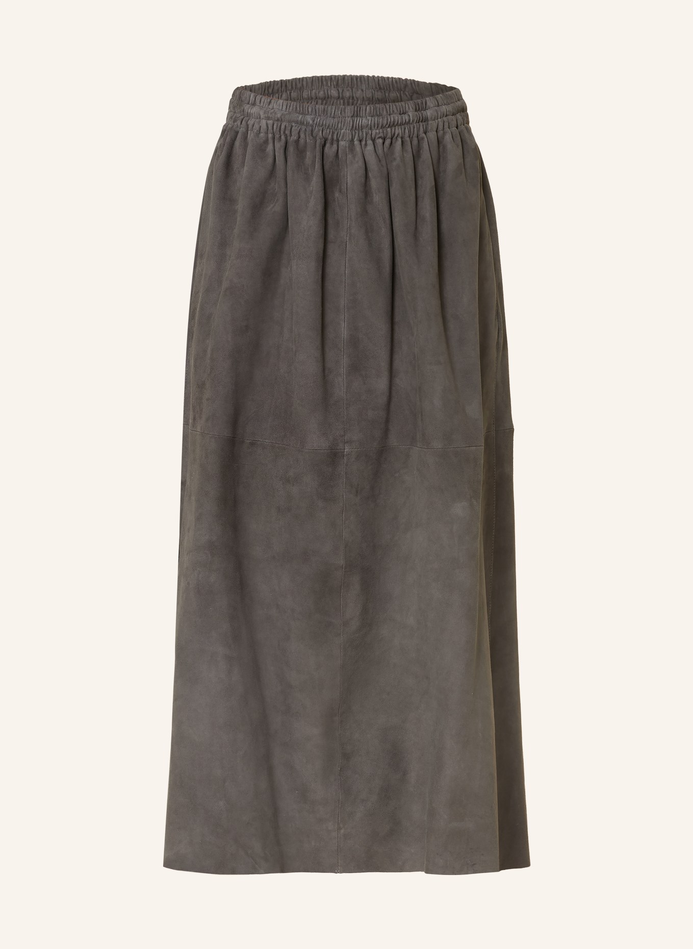 MRS & HUGS kožená sukně: TMAVĚ ŠEDÁ