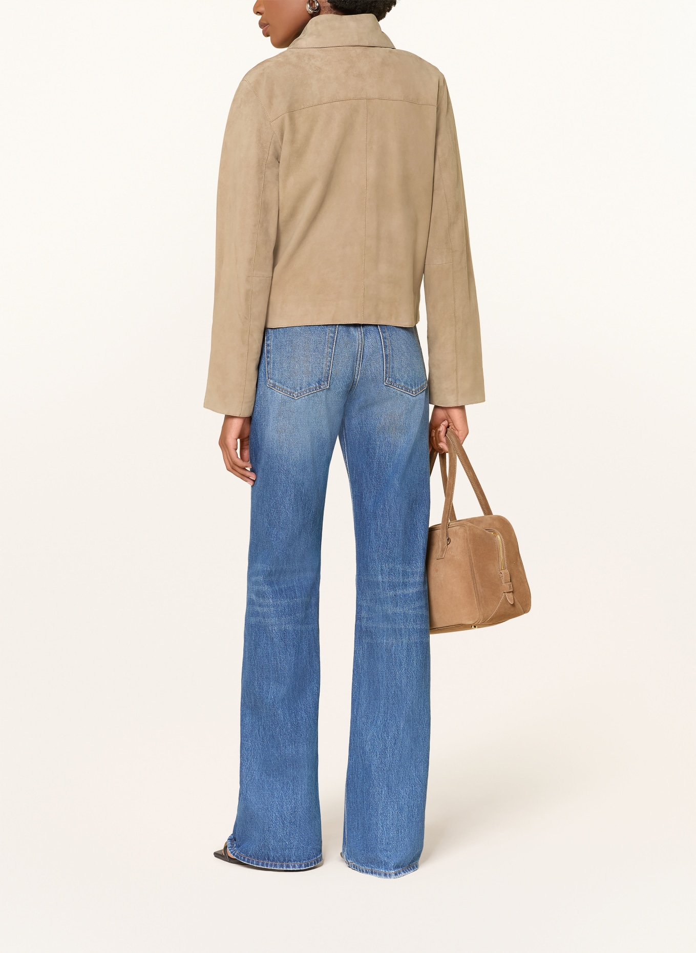 MRS & HUGS leather jacket: TAUPE