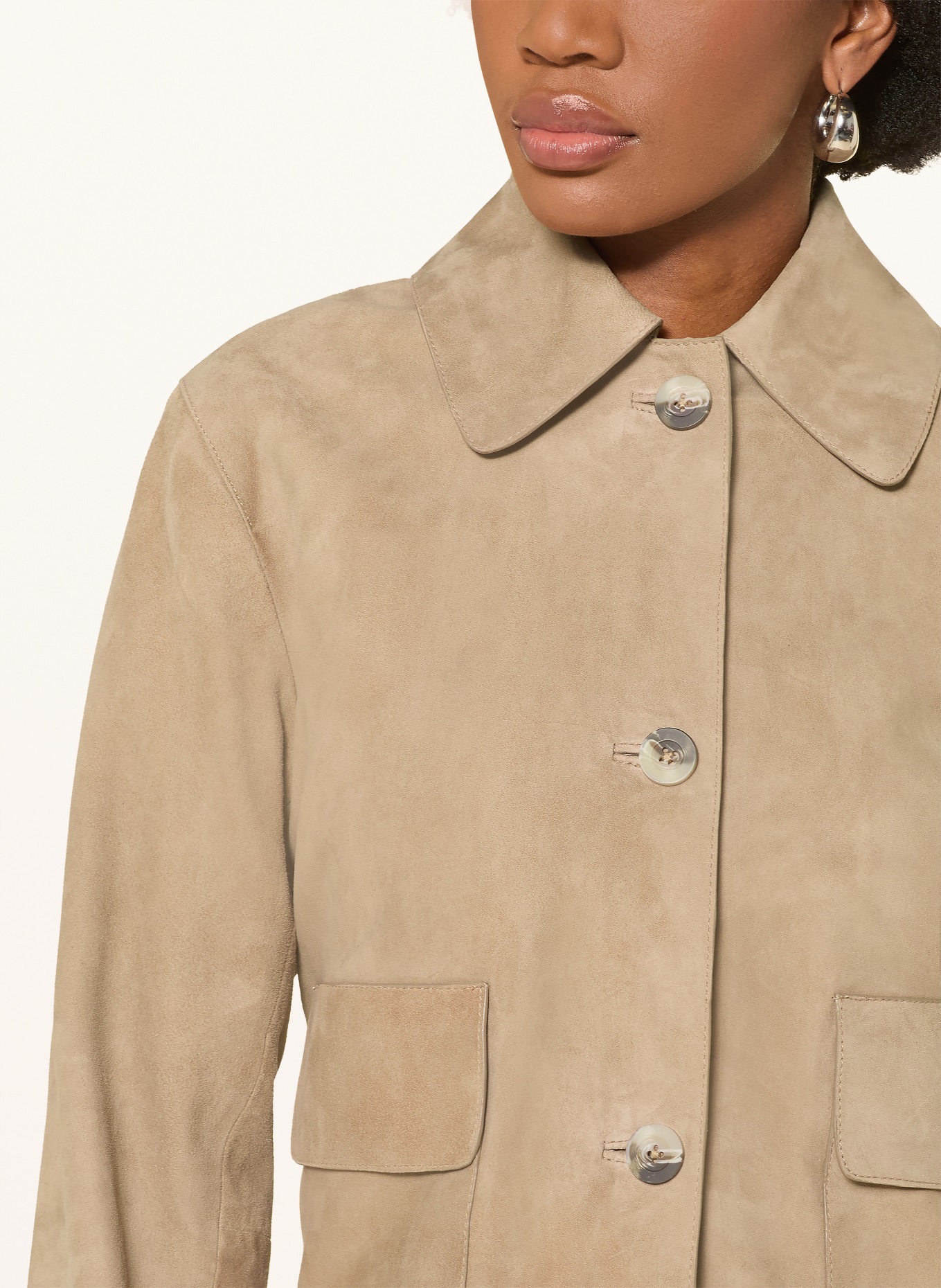 MRS & HUGS leather jacket: TAUPE