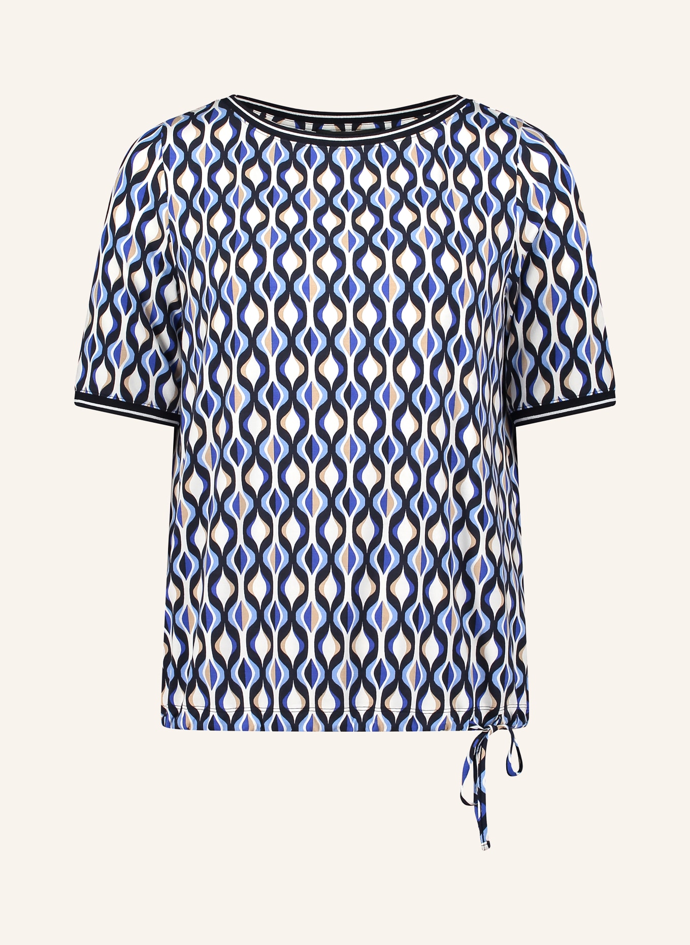 Betty Barclay T-shirt: BLUE / BEIGE / DARK BLUE