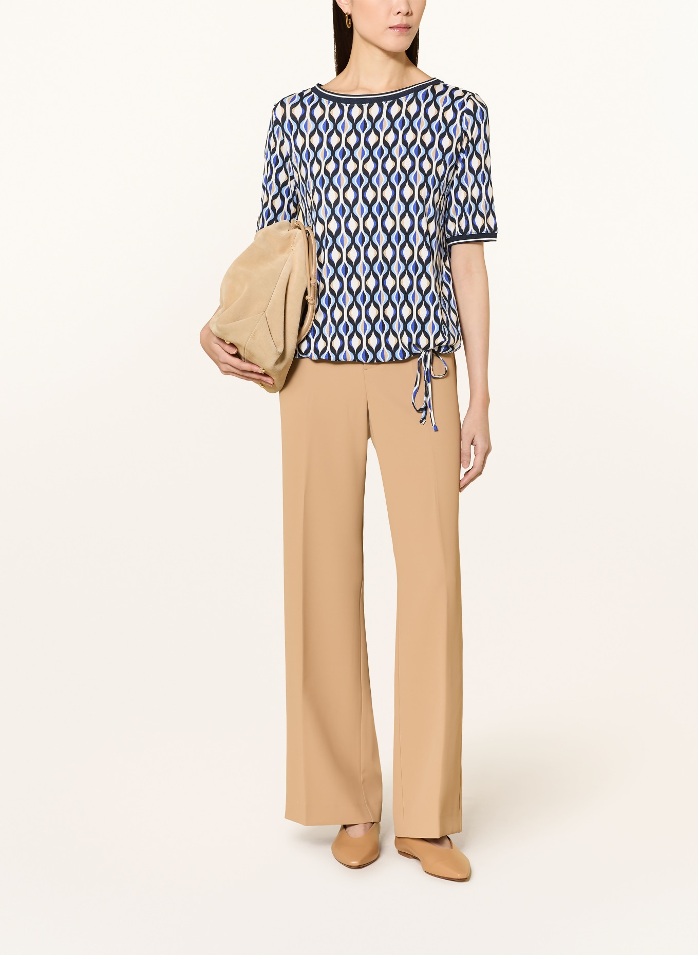 Betty Barclay T-shirt: BLUE / BEIGE / DARK BLUE