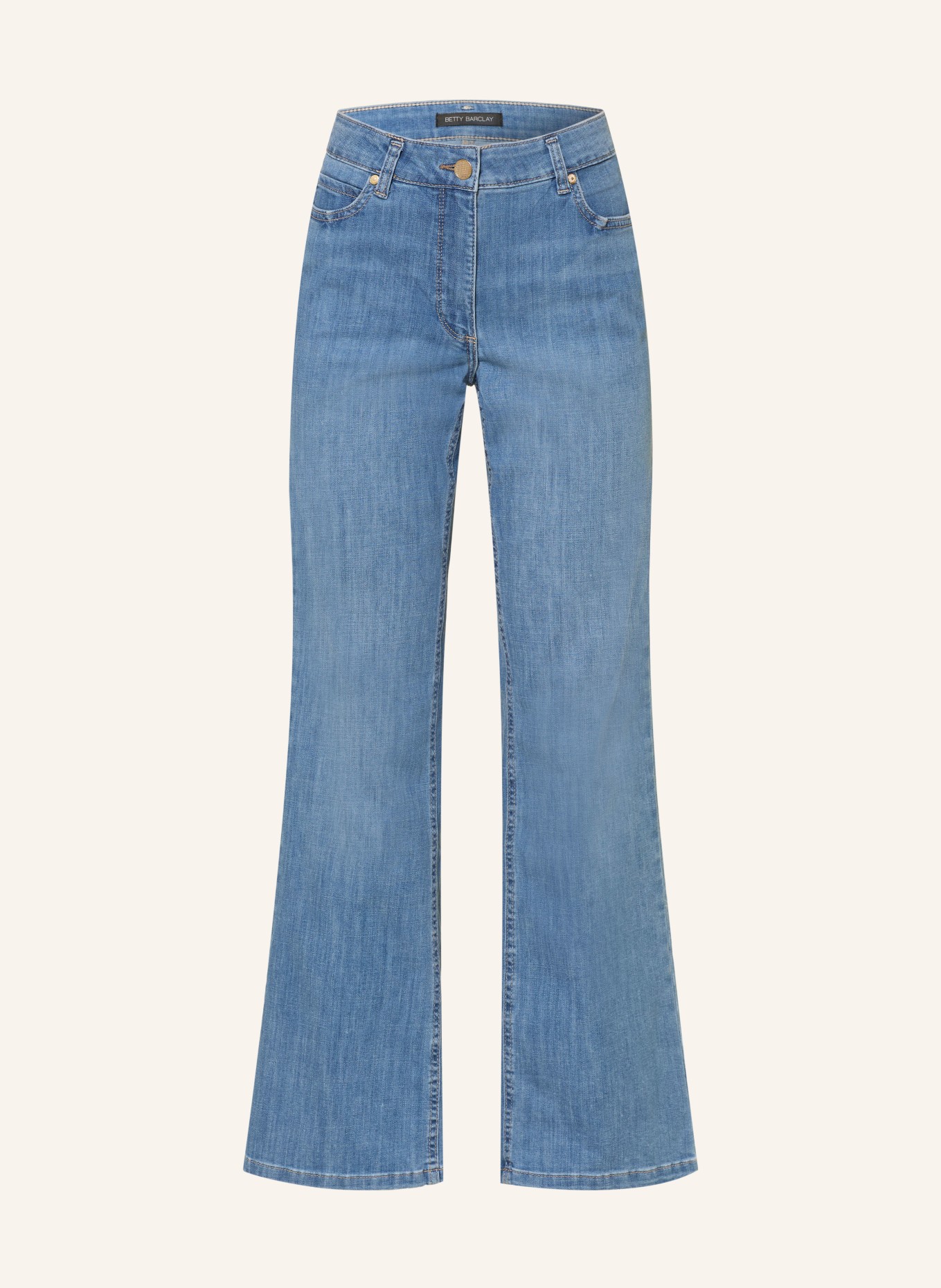 Betty Barclay Flared jeans with gemstones: 8619 Middle Blue Denim