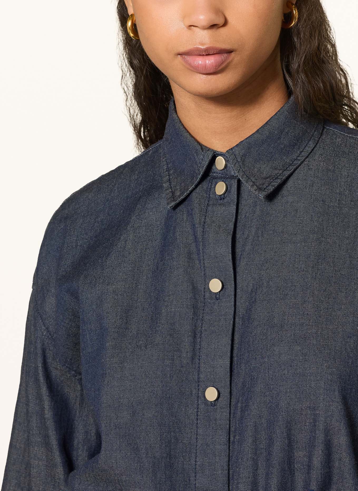 ARMANI EXCHANGE Jeansbluse: DUNKELBLAU