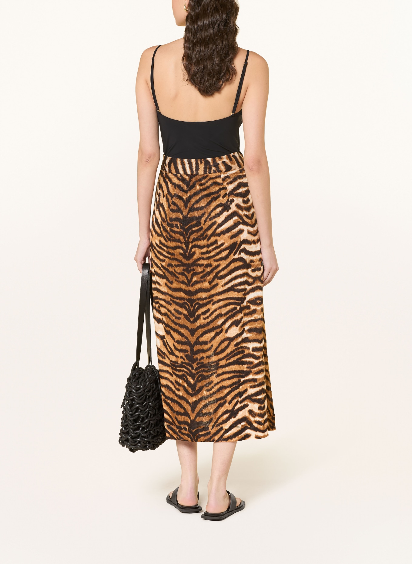 CHANTELLE Pareo z lnu: BRĄZOWY / JASNOBRĄZOWY / CZARNY