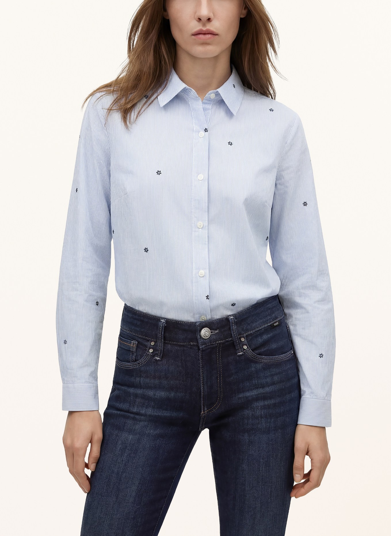 mavi Hemdbluse: HELLBLAU / DUNKELBLAU / WEISS