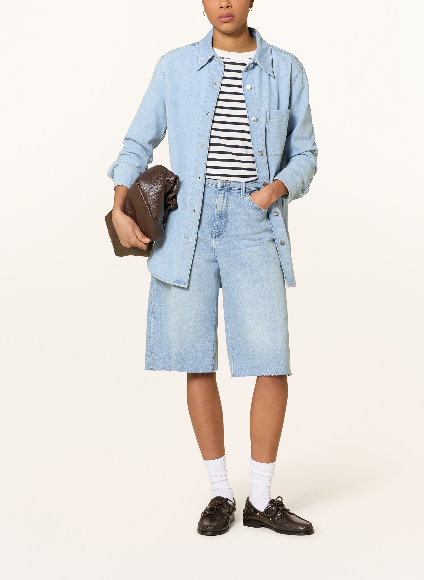 mavi AKIRA denim Bermuda shorts: A1282 Lt Brushed 90'S