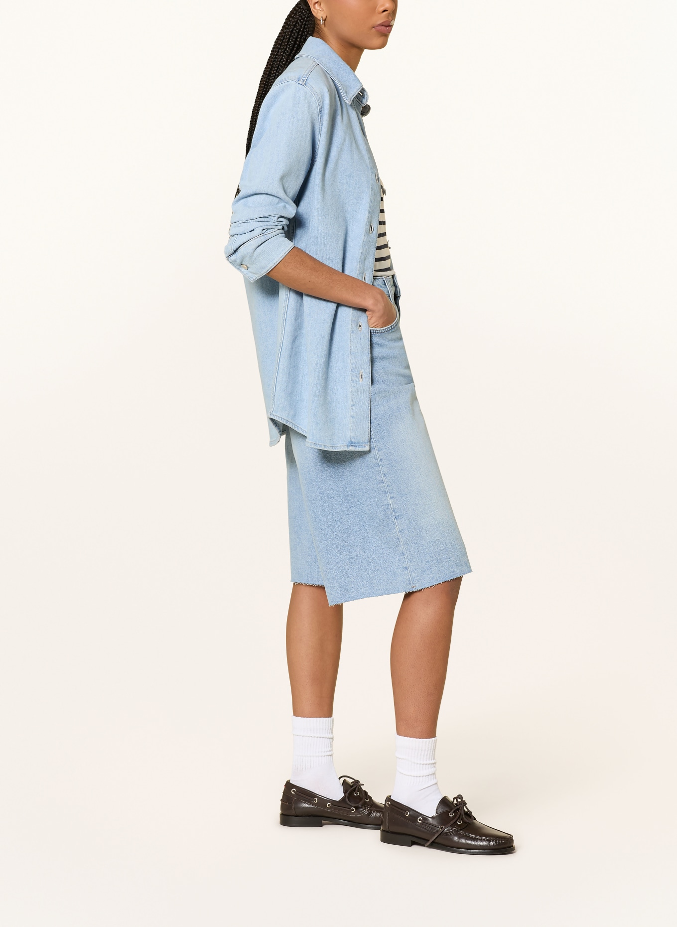 mavi AKIRA denim Bermuda shorts: A1282 Lt Brushed 90'S